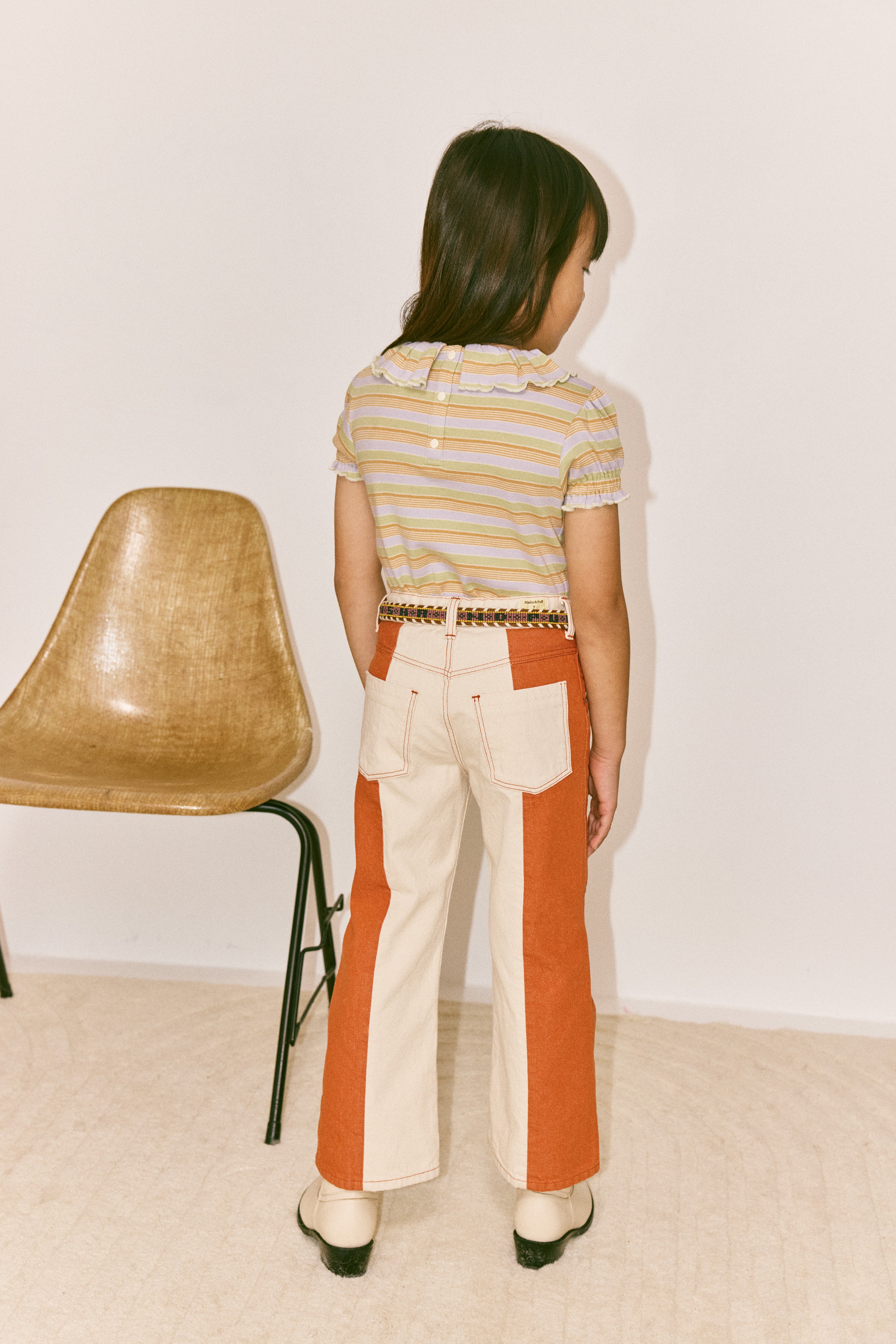 Misha & Puff BALLOON SLEEVE PALOMA TEE MIST AVENUE STRIPE 26ss Drop1