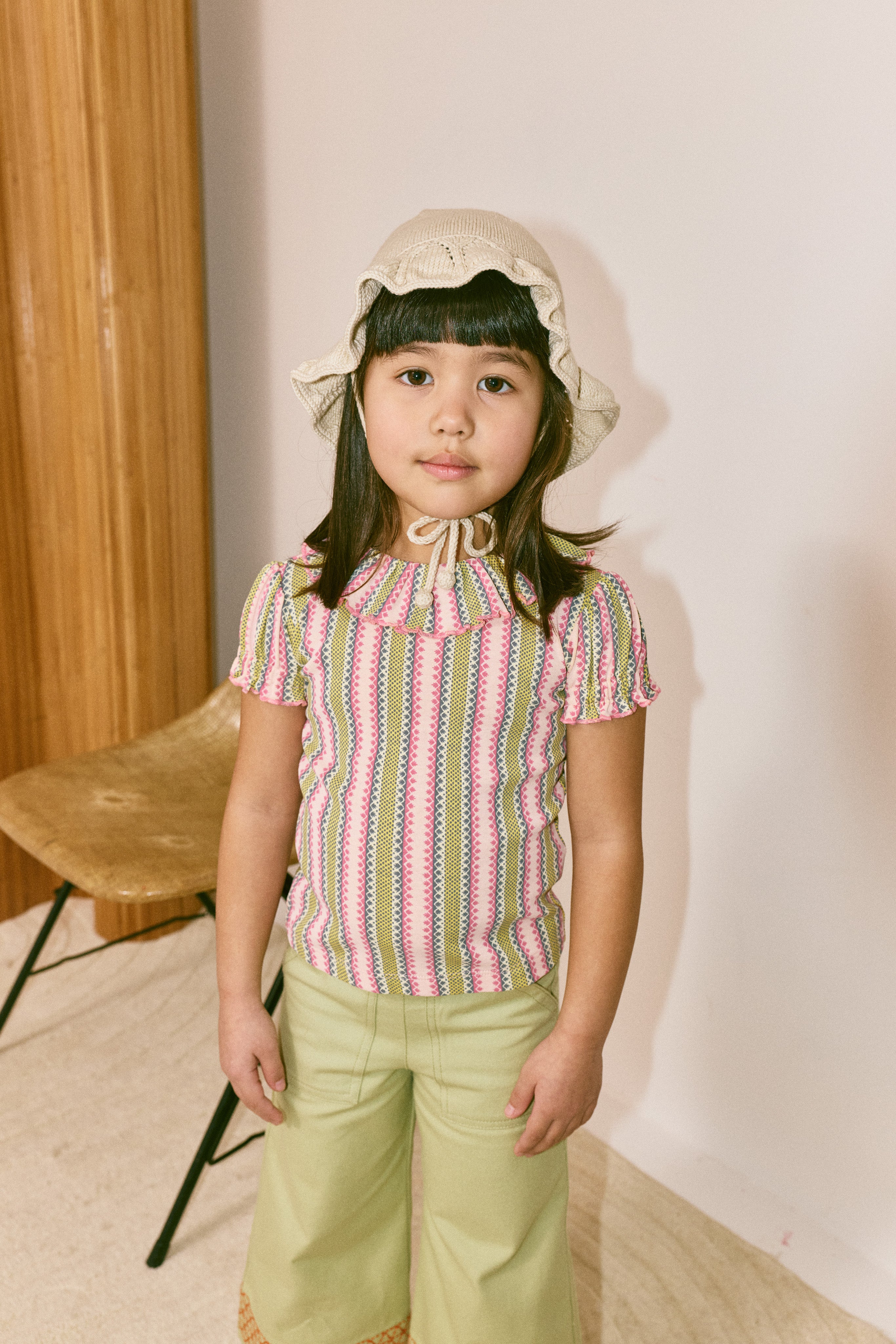 Misha & Puff BALLOON SLEEVE PALOMA TEE AURA VAQUERO STRIPE 26ss Drop2