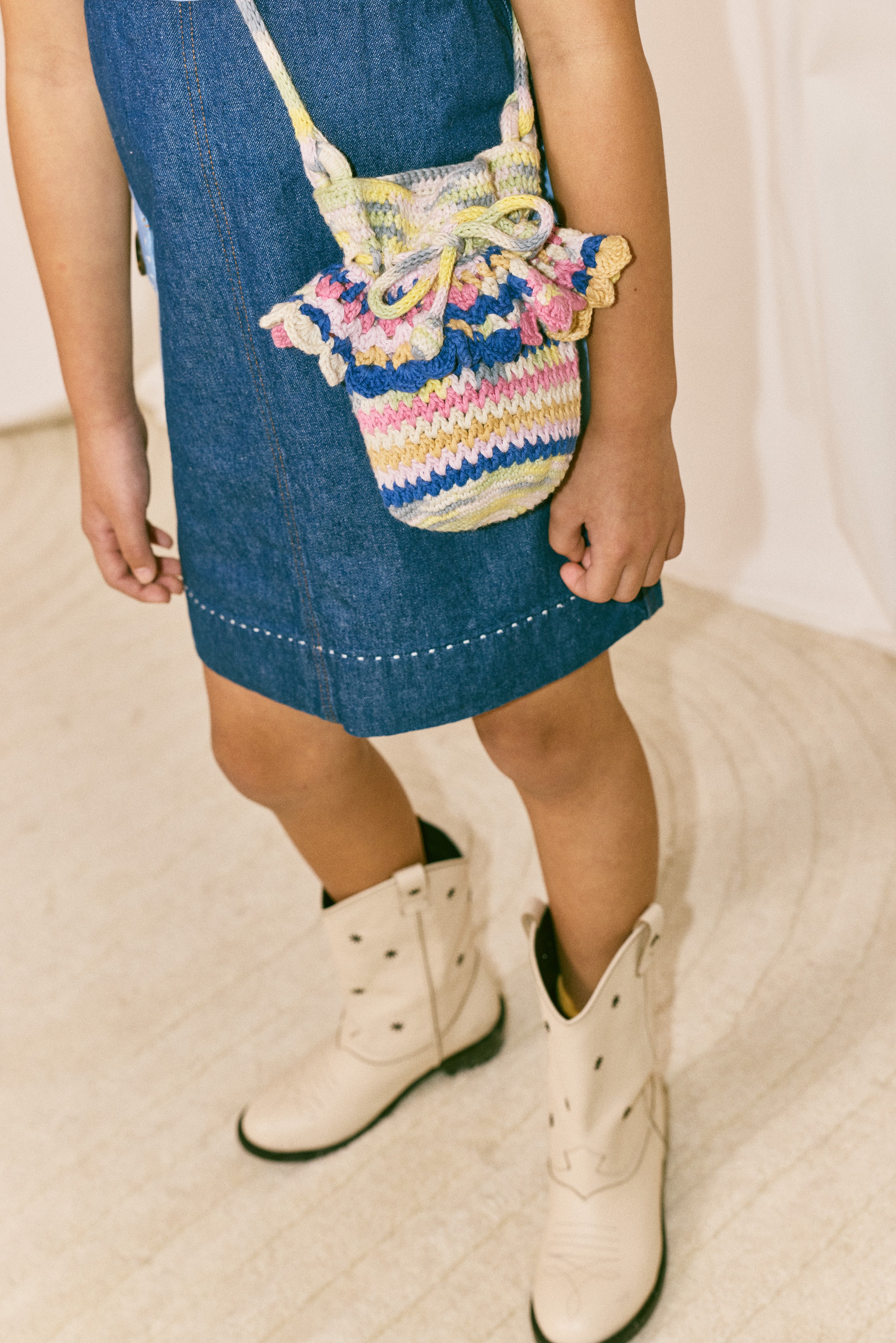 Misha & Puff CROCHET JOYA SHOULDER BAG BUBBLE SPACE DYE 26ss Drop1