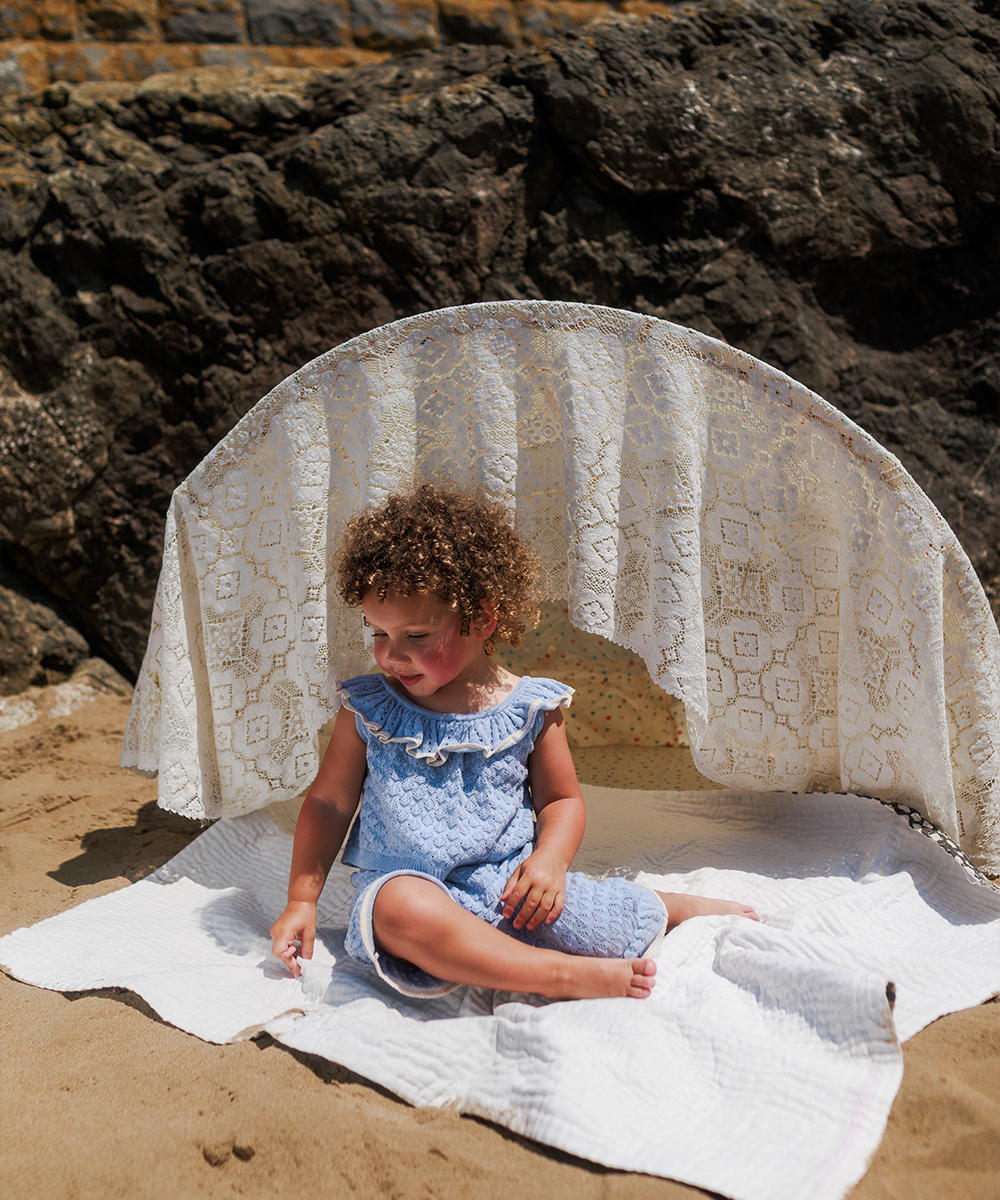 MABLI ELENA VEST LIGHT CHAMBRAY