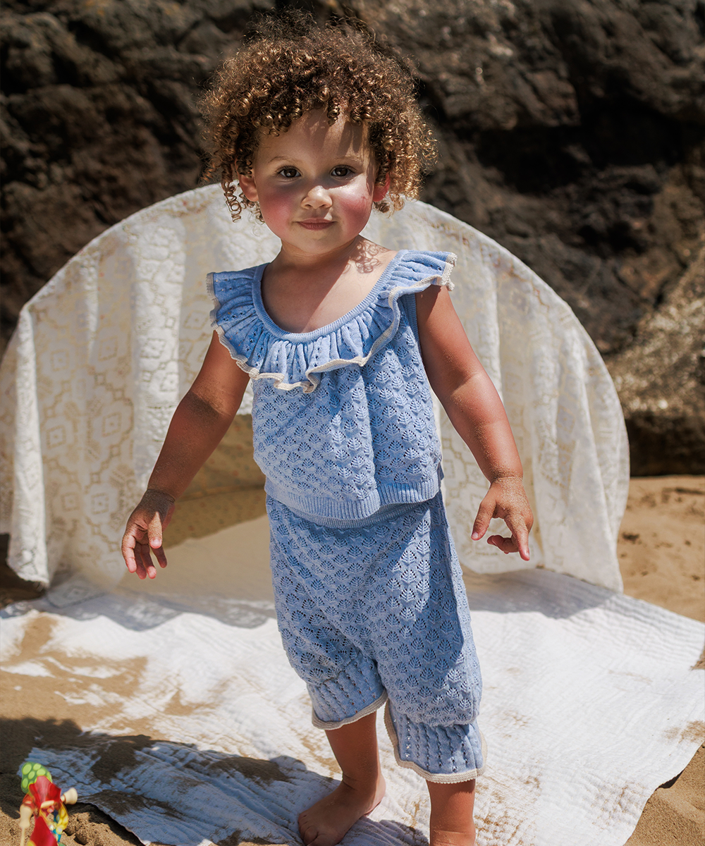 MABLI ELENA VEST LIGHT CHAMBRAY