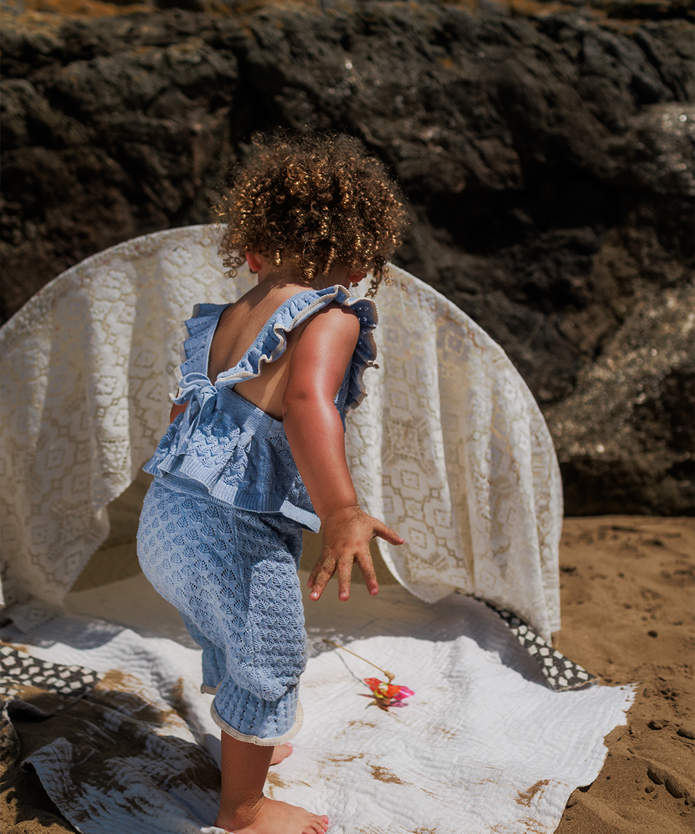 MABLI ELENA VEST LIGHT CHAMBRAY