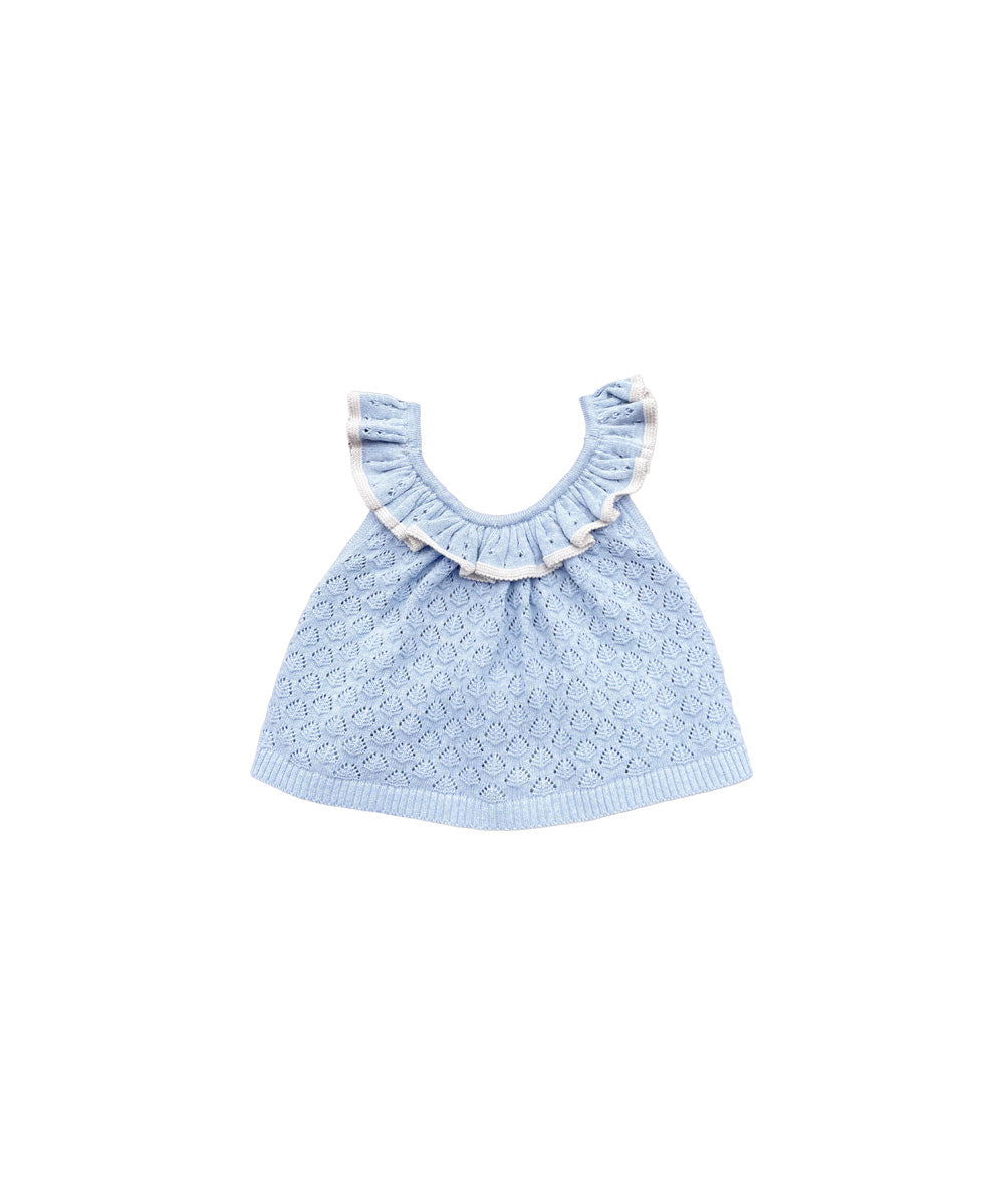 MABLI ELENA VEST LIGHT CHAMBRAY