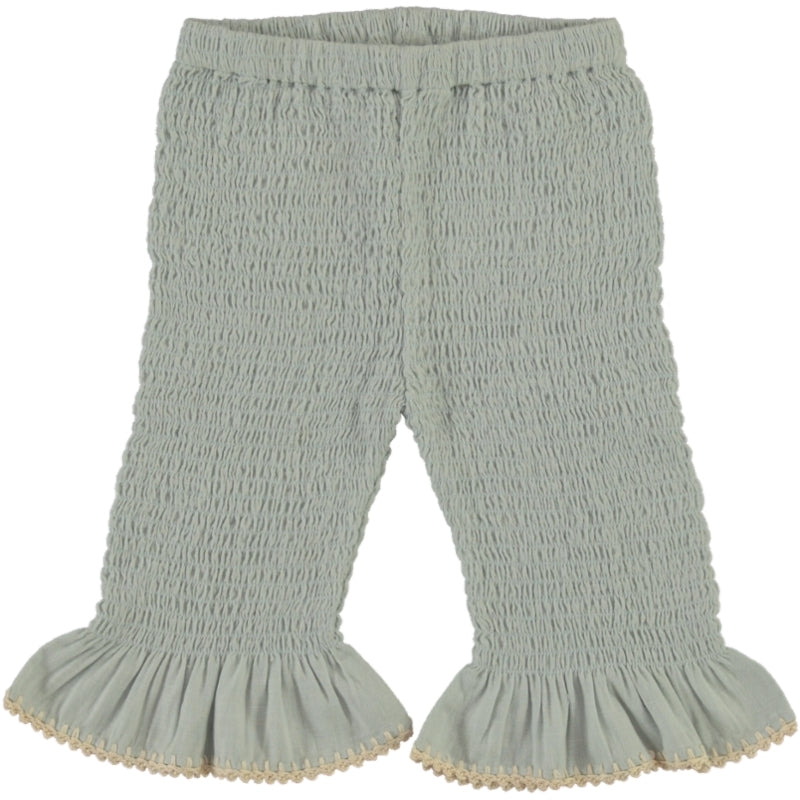 Bebe Organic Maya Smocked Shorts Cloud Blue