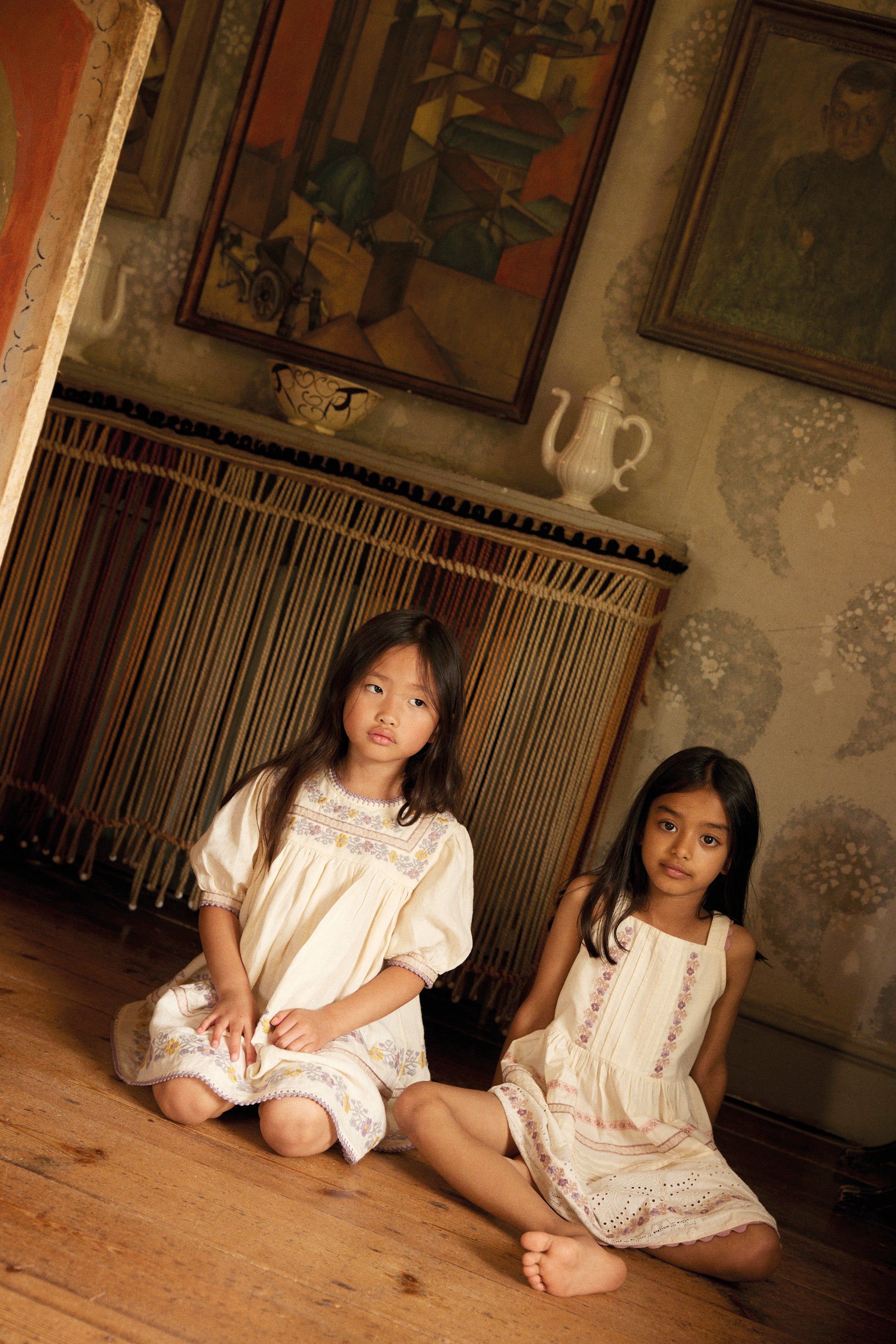 APOLINA PATSY RIBBONS DRESS CREAM