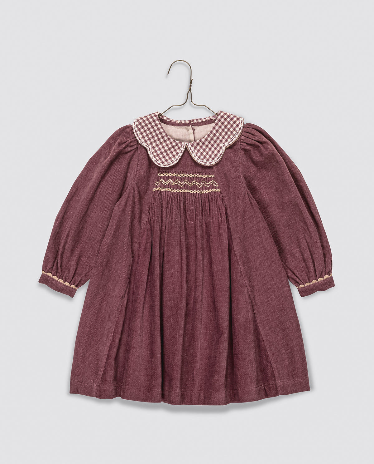 little cotton clothes Velvet Ruby Dress in Sugarplum