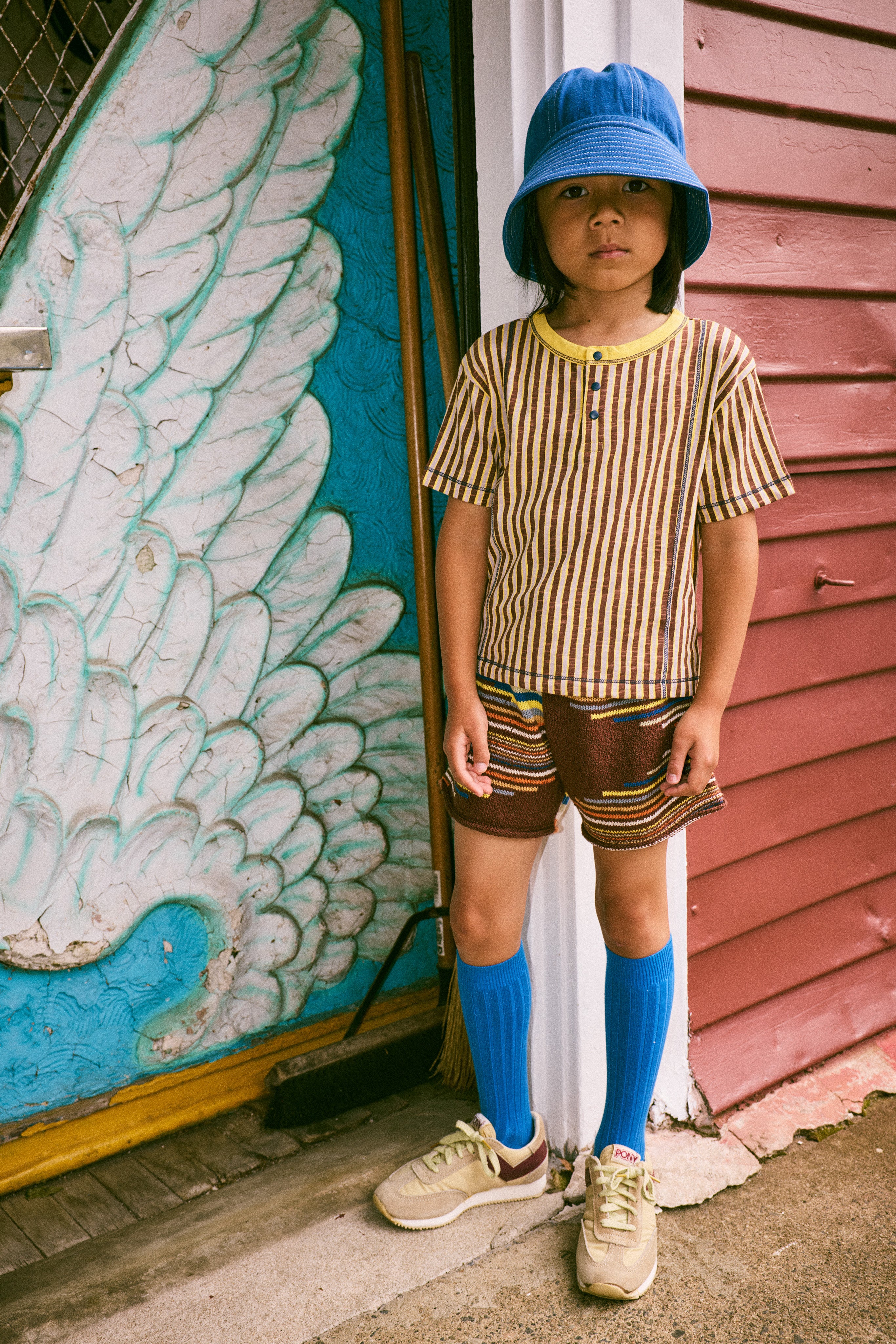 ・Misha & Puff LITTLE PATHS SUNFISH SAILOR HAT AVENTURINE 26ss Drop2