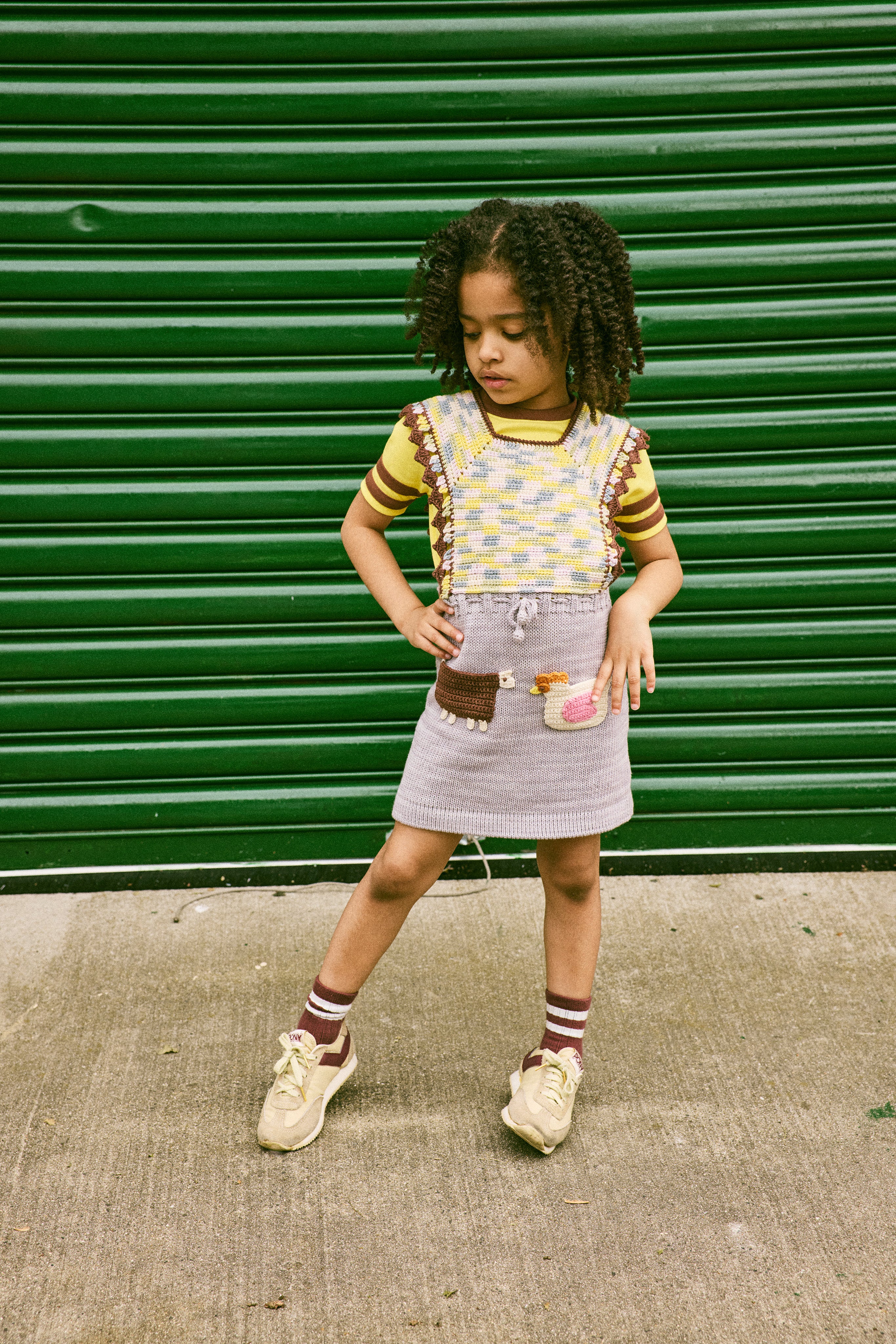 Misha & Puff FARM TOPANGA PINAFORE MIST 26ss Drop1