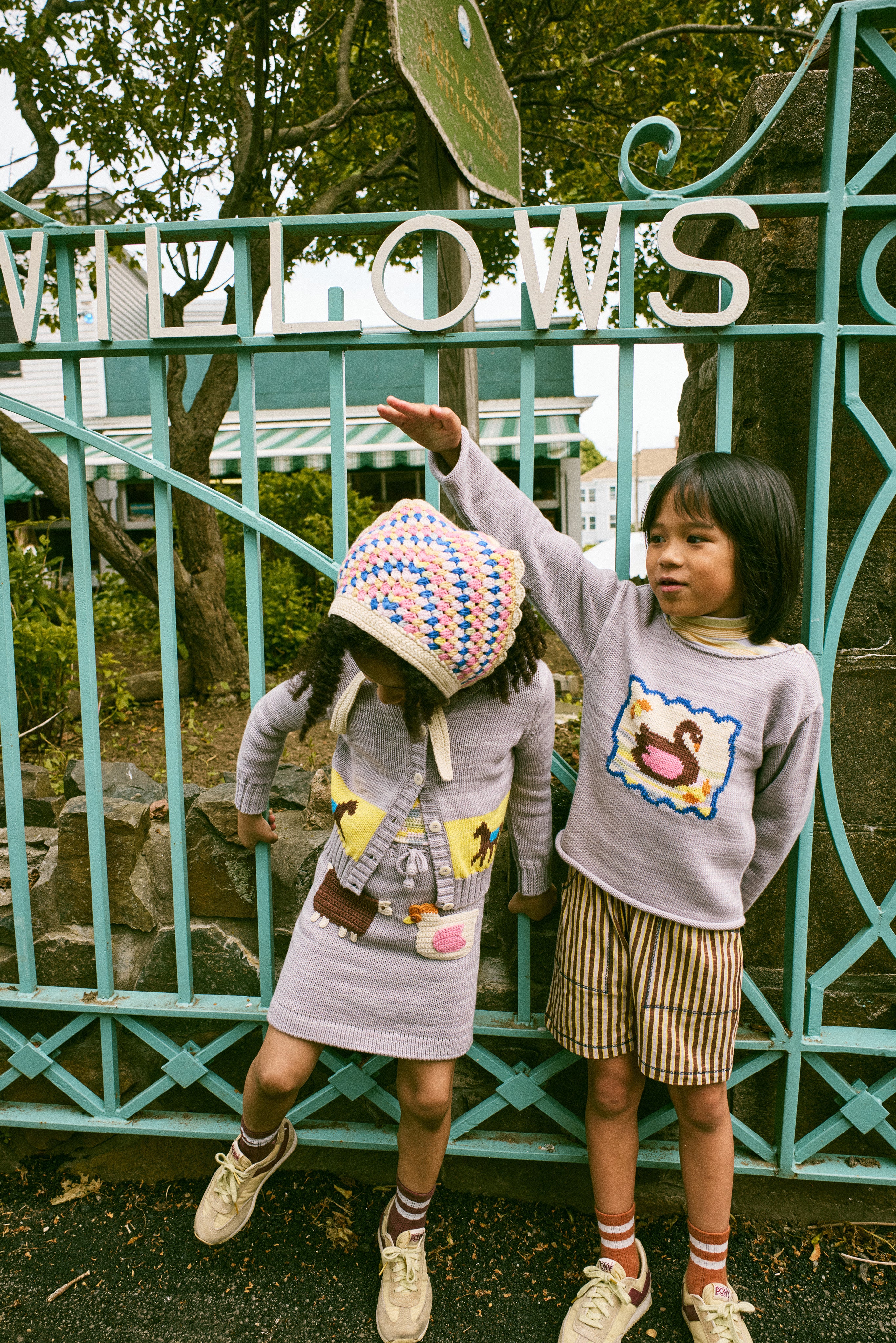 Misha & Puff FARM TOPANGA PINAFORE MIST 26ss Drop1