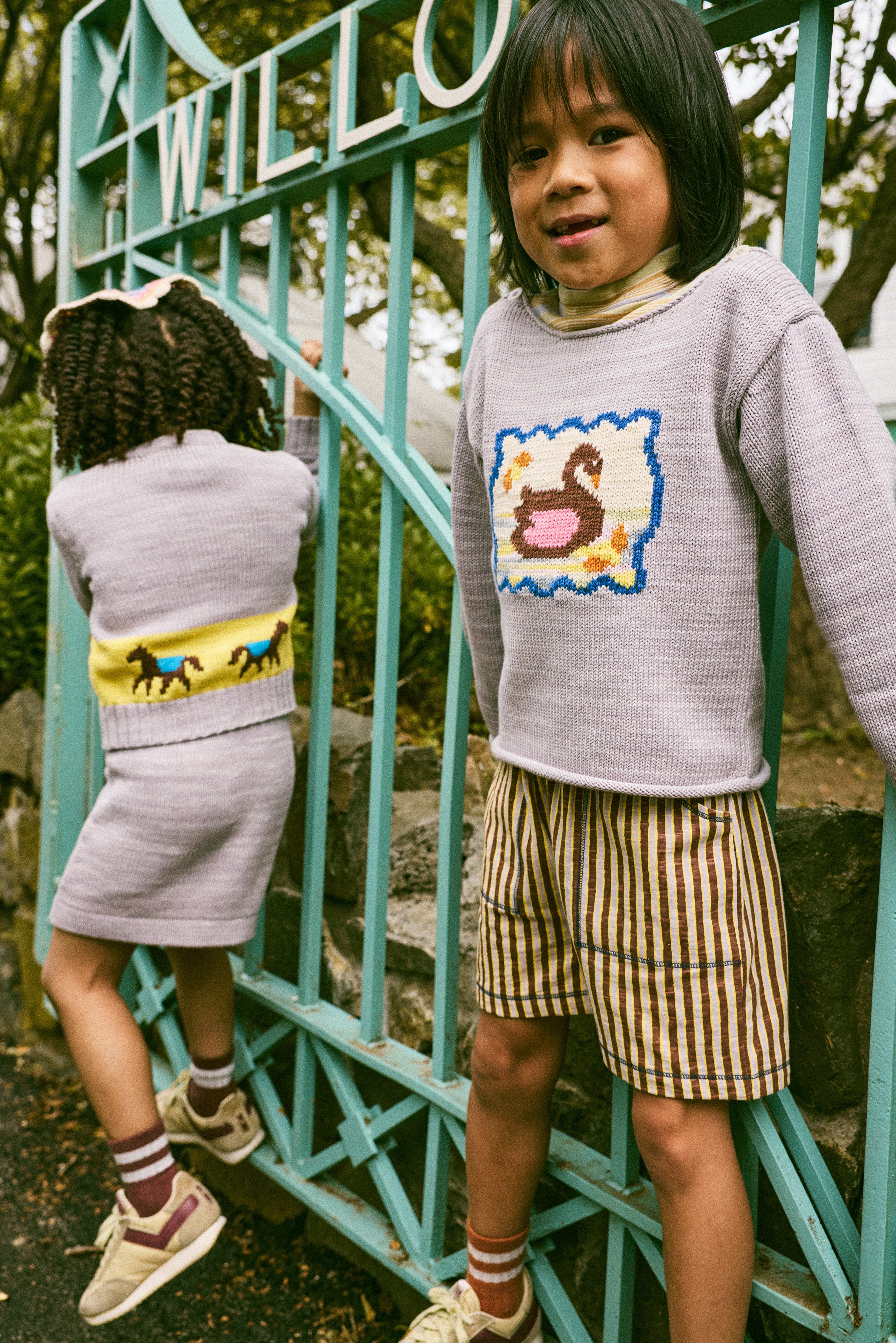 Misha & Puff FARM TOPANGA PINAFORE MIST 26ss Drop1