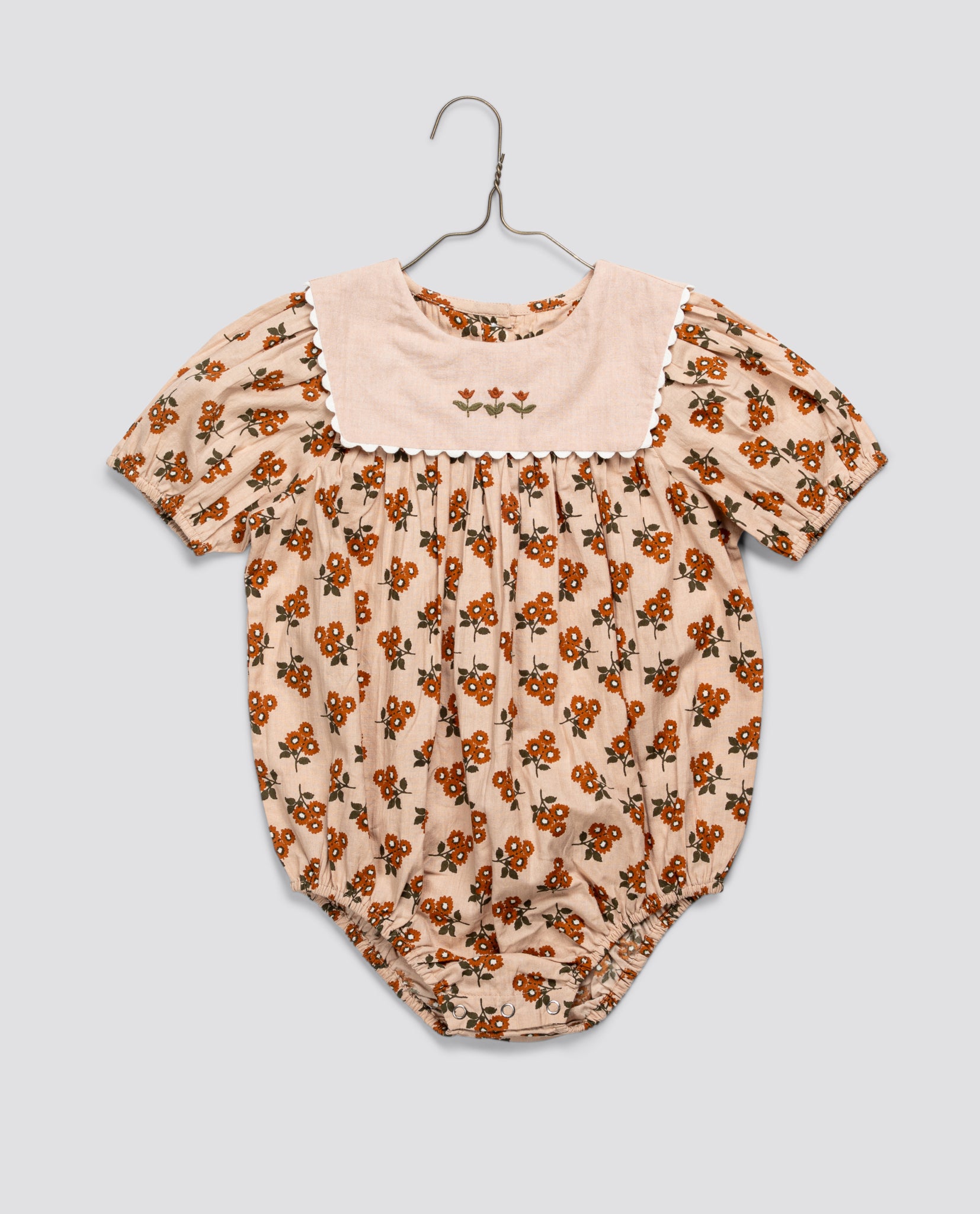 little cotton clothes Ivy Romper Marigold Floral