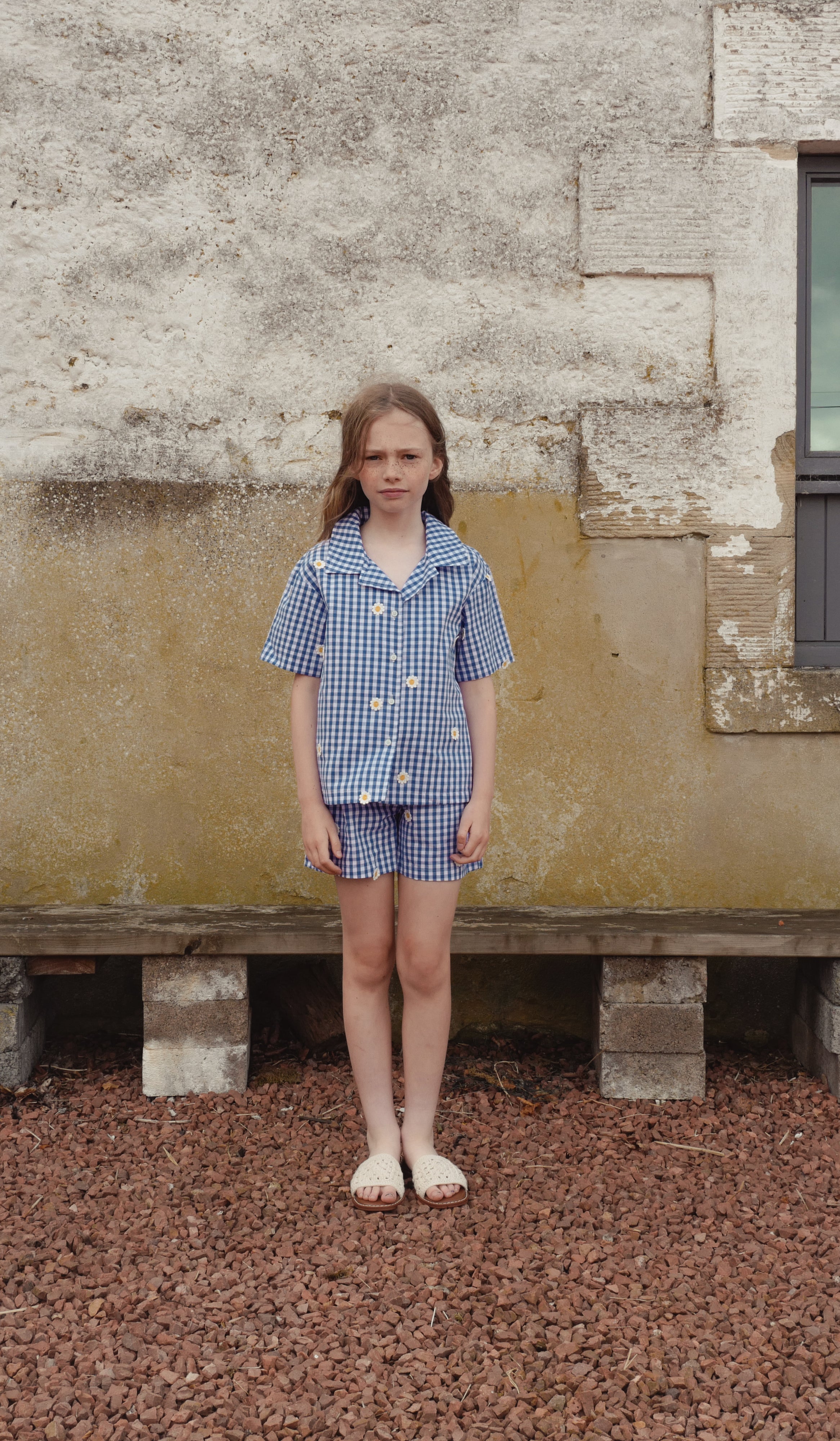 FISH & KIDS DAISY FLOWERS SHORT BLUE