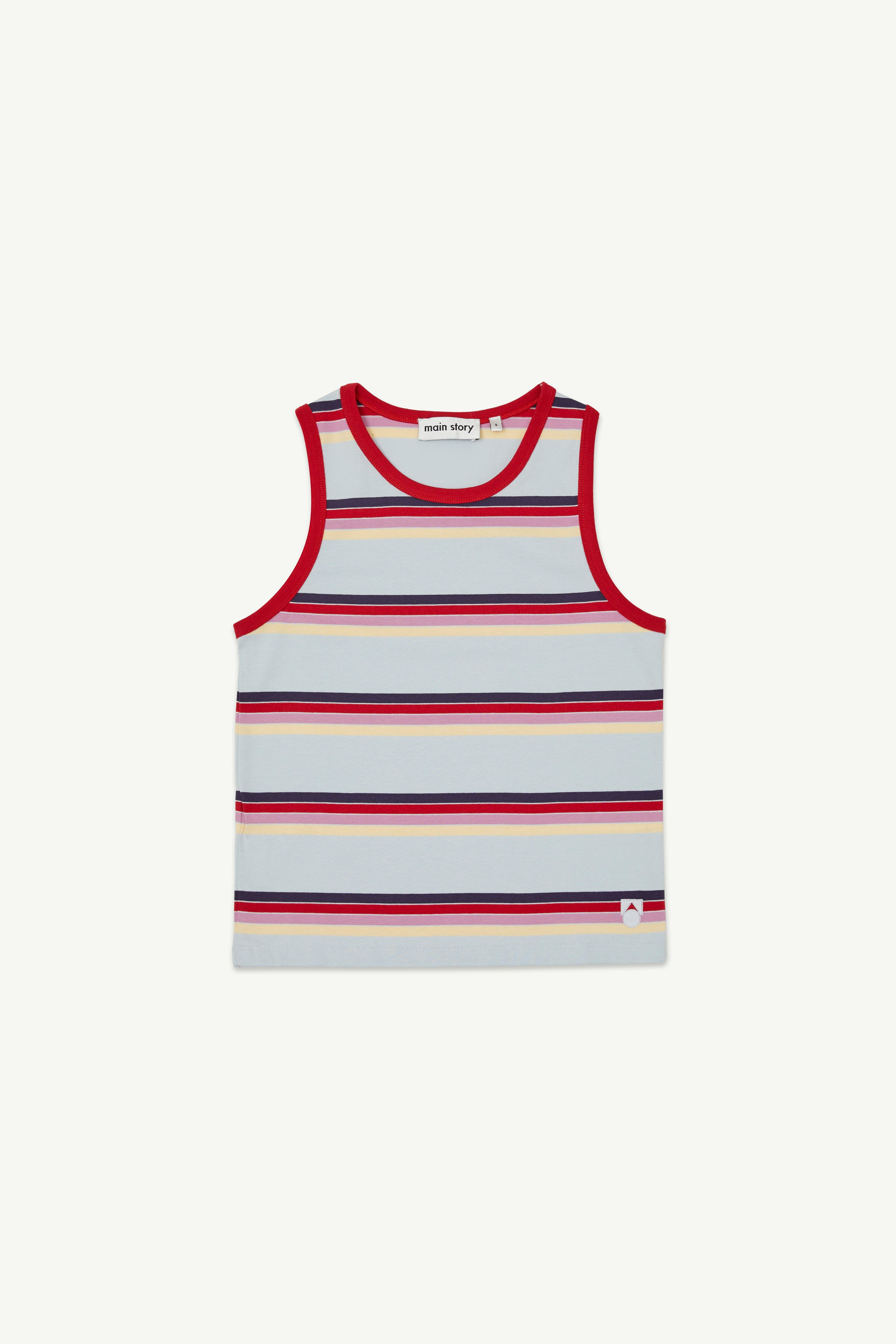 main story Vest Pearl Blue Stripe