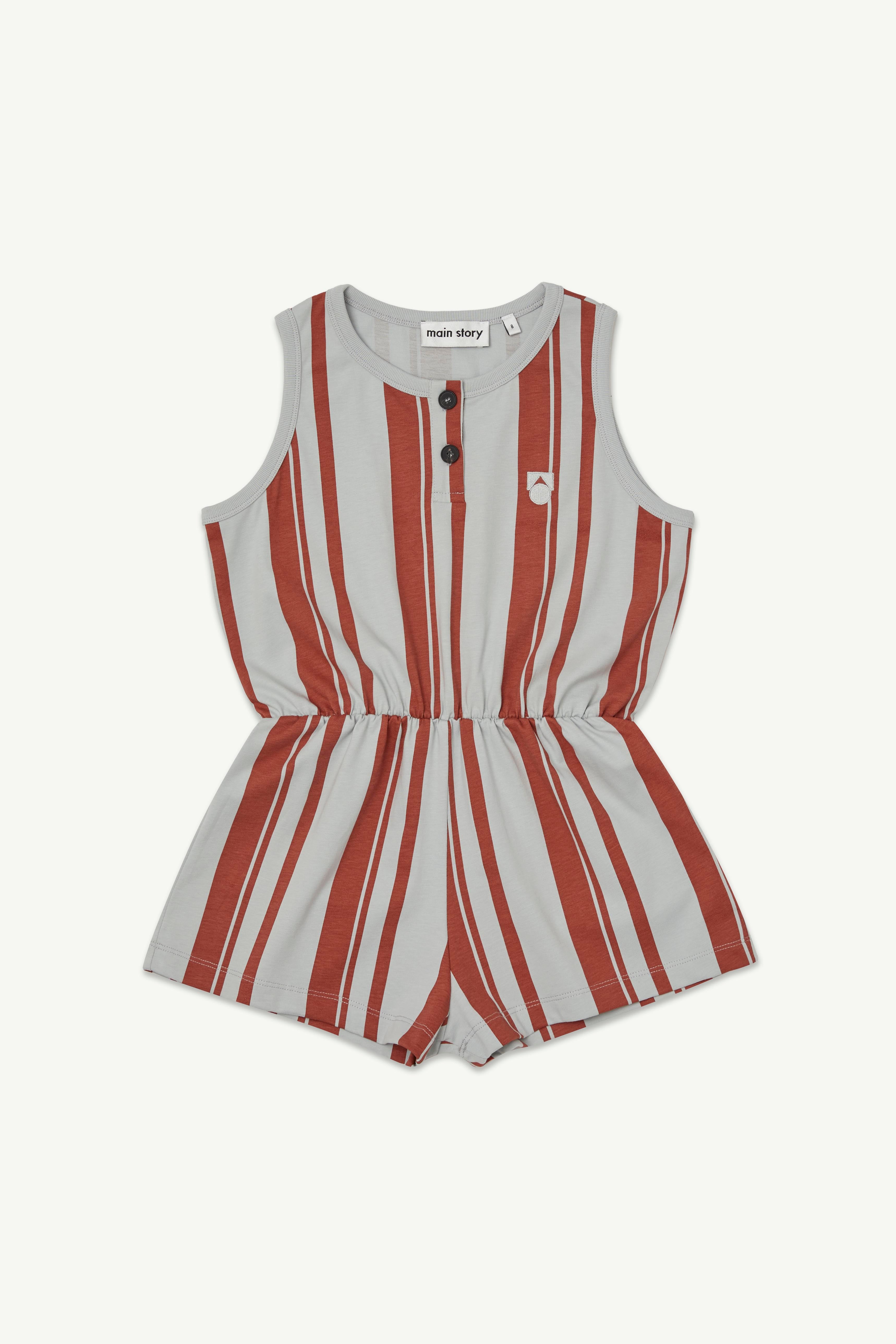 main story Playsuit Pearl Blue Stripe