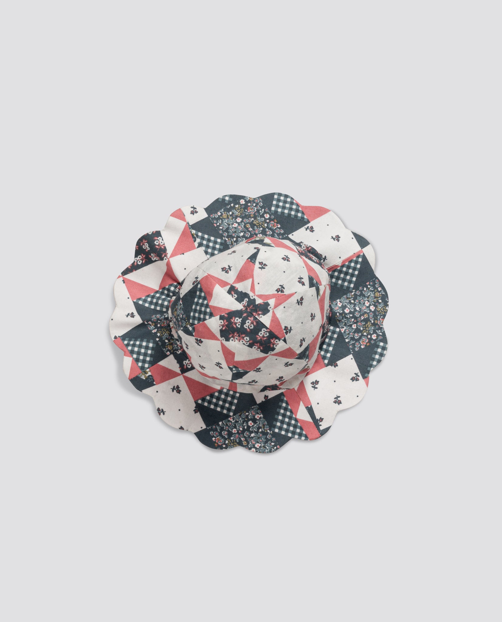 little cotton clothes Scalloped Hat Patchwork Floral