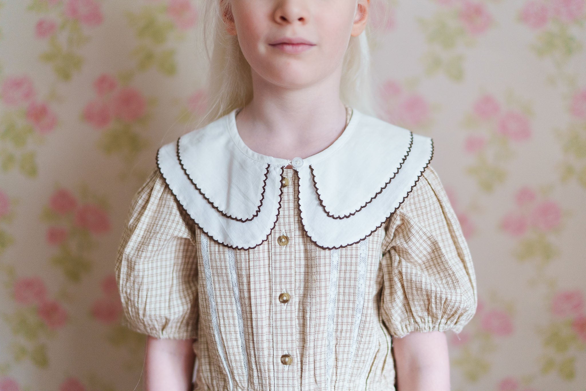 little cotton clothes Double Layer Collar