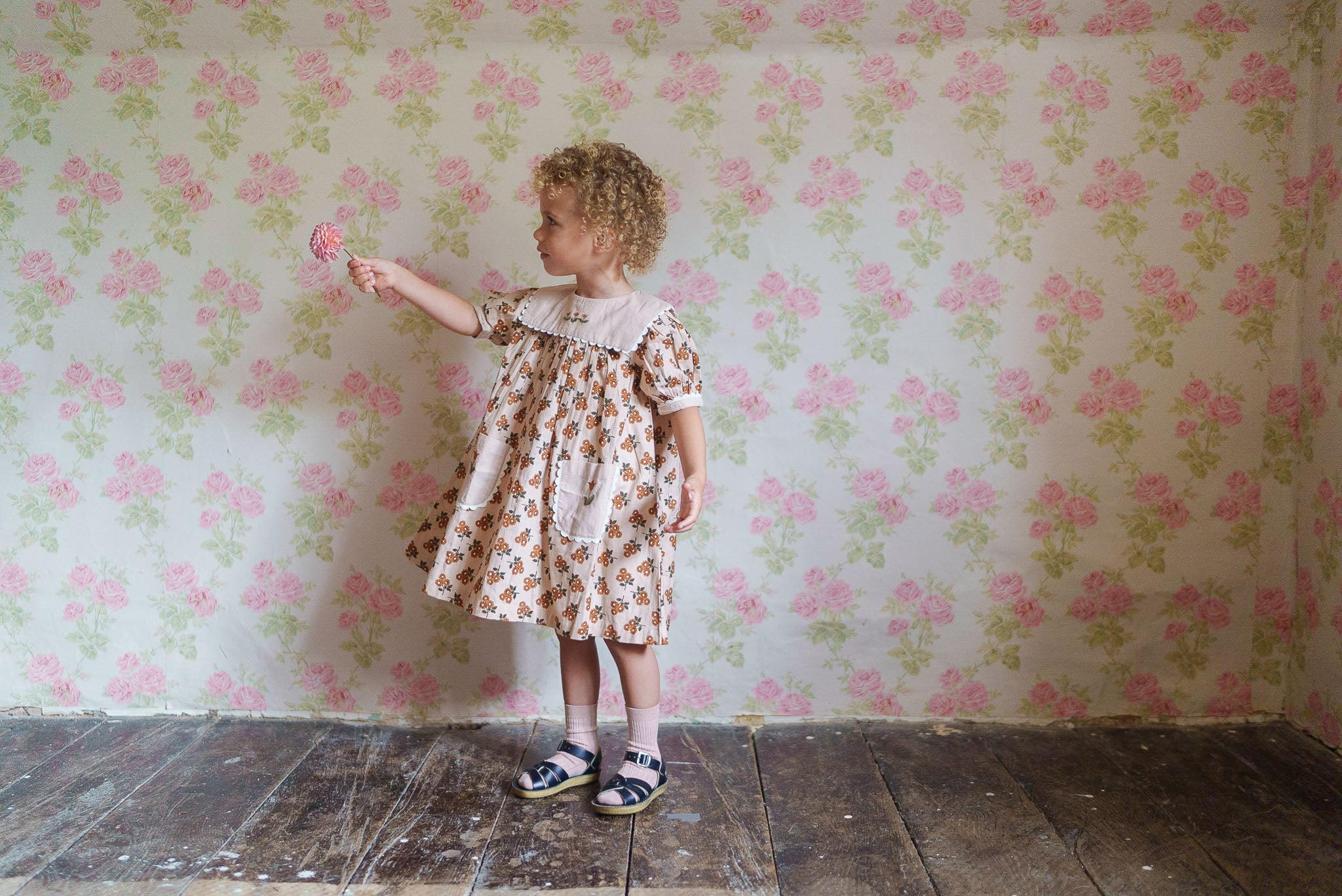 little cotton clothes Winnie Dress Marigold Floral