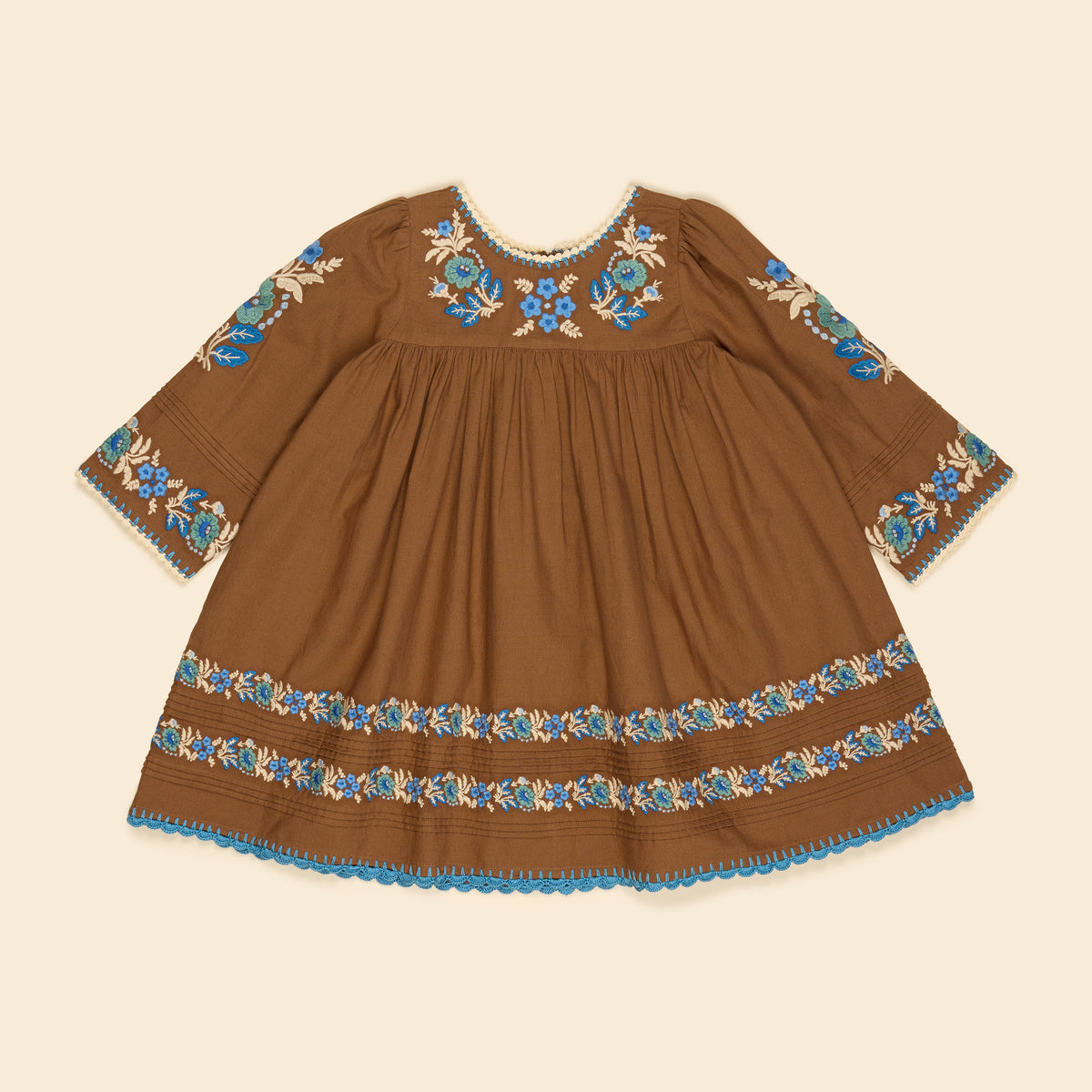 APOLINA STEVIE LS DRESS - CHOCOLATE