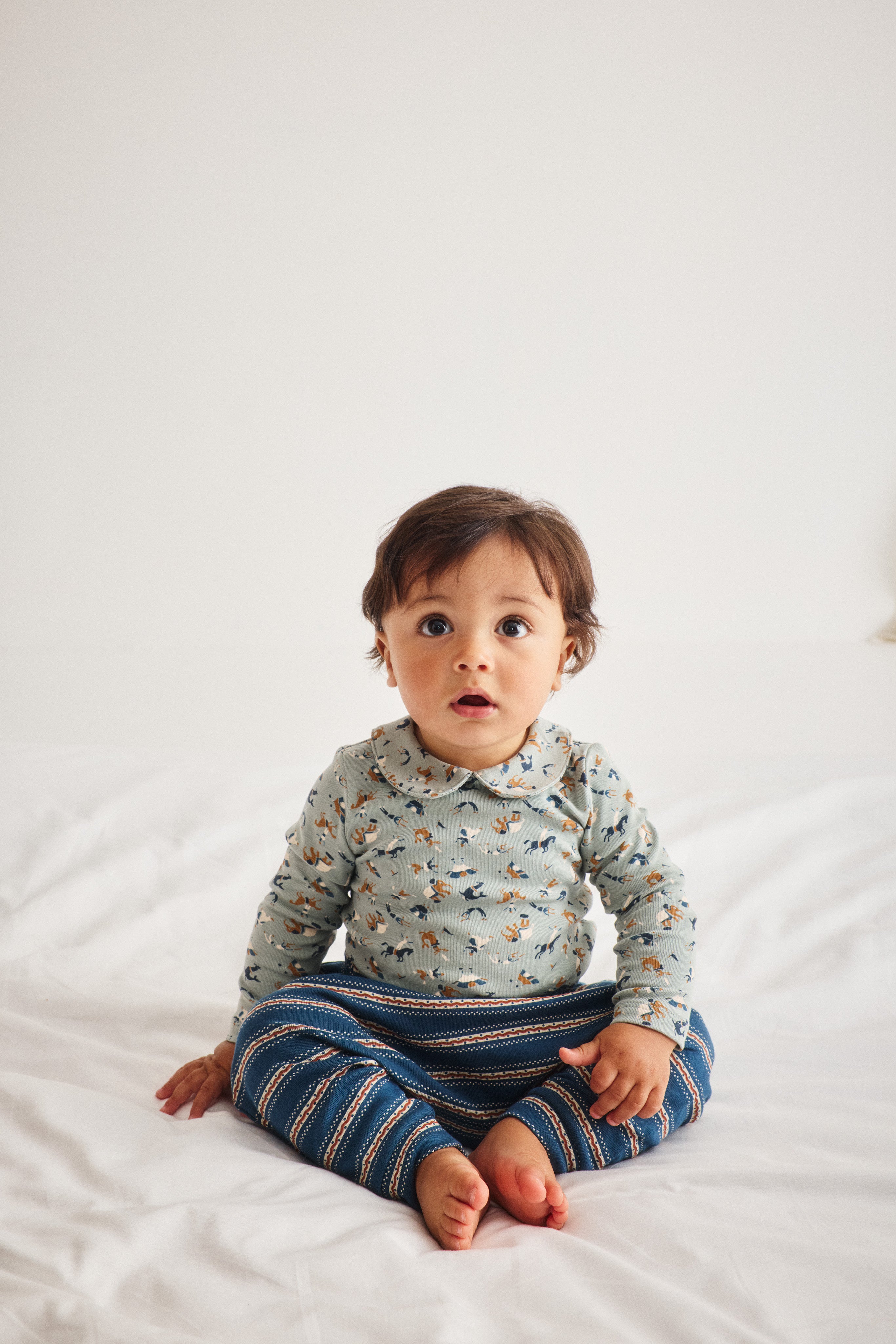 Misha & Puff BABY PETIT COLLAR ONESIE (ONSEN CIRCUS) 26aw Drop1