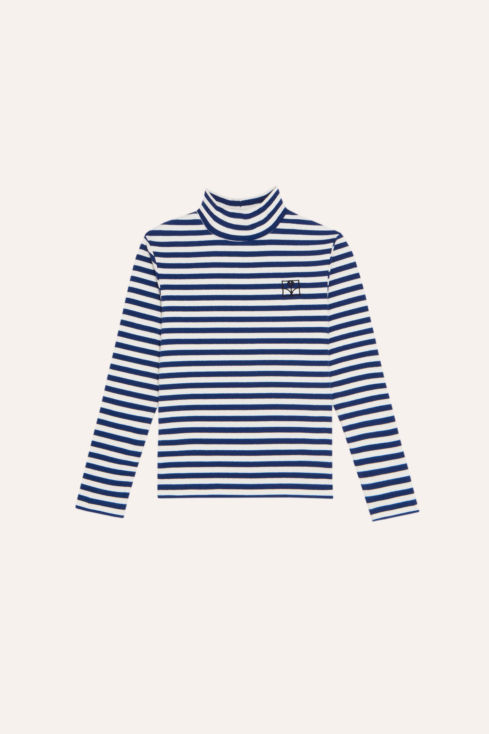 The Campamento Blue Stripes Turtle Neck Tshirt
