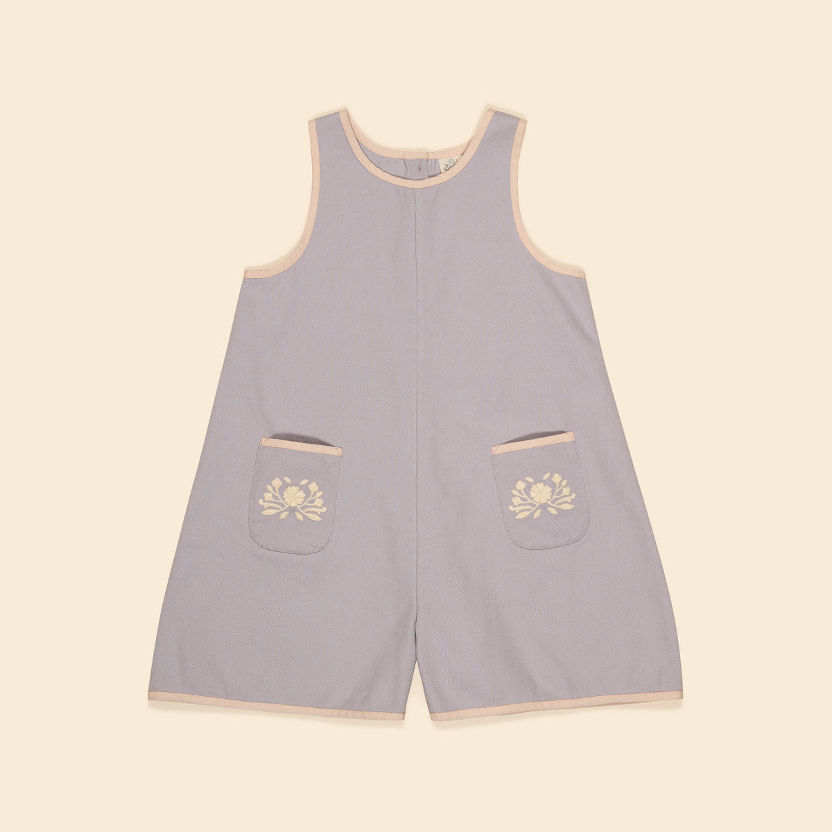 APOLINA VADA APRON PLAYSUIT - LILAC-GREY