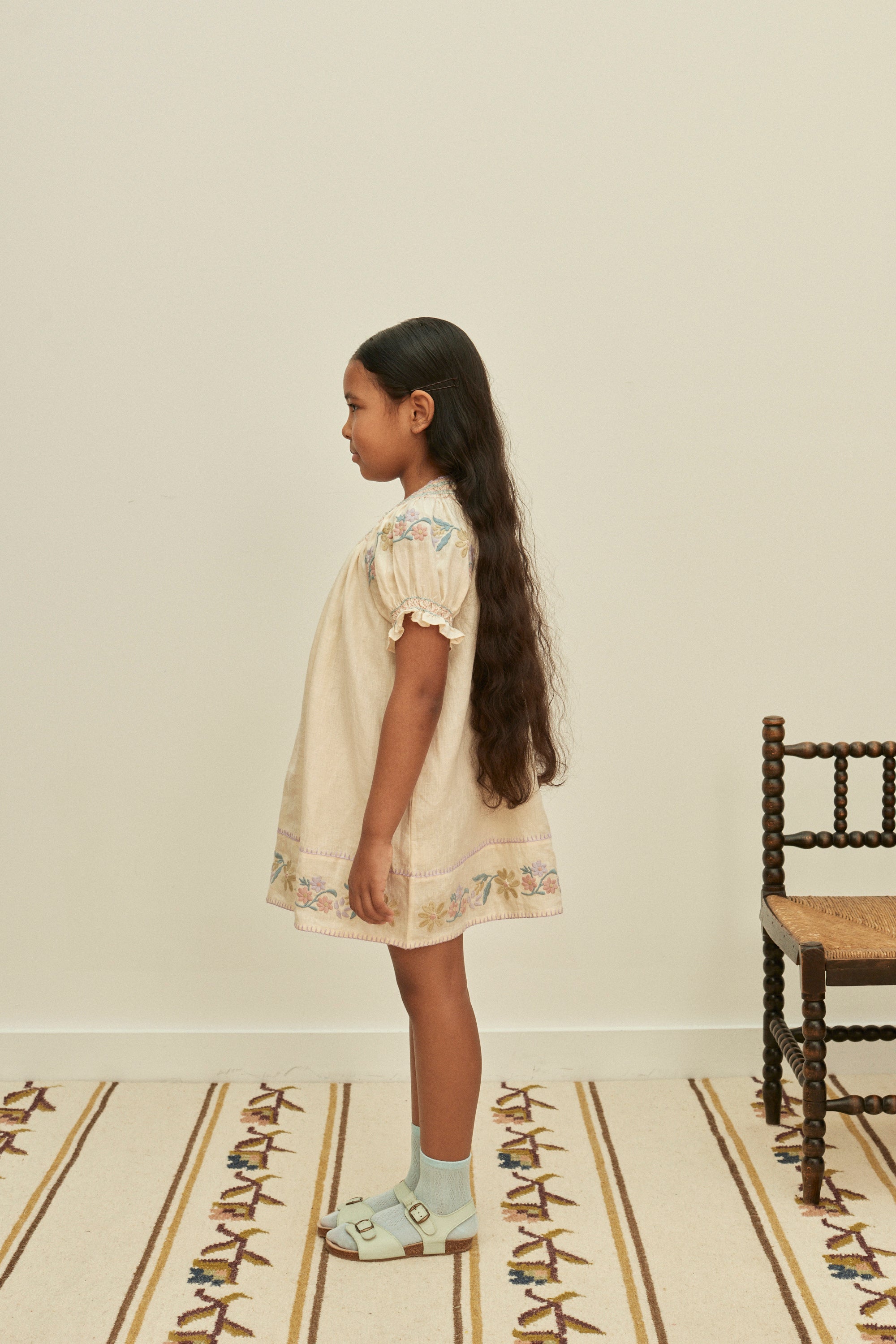 APOLINA VERNA SMOCK DRESS - CREAM