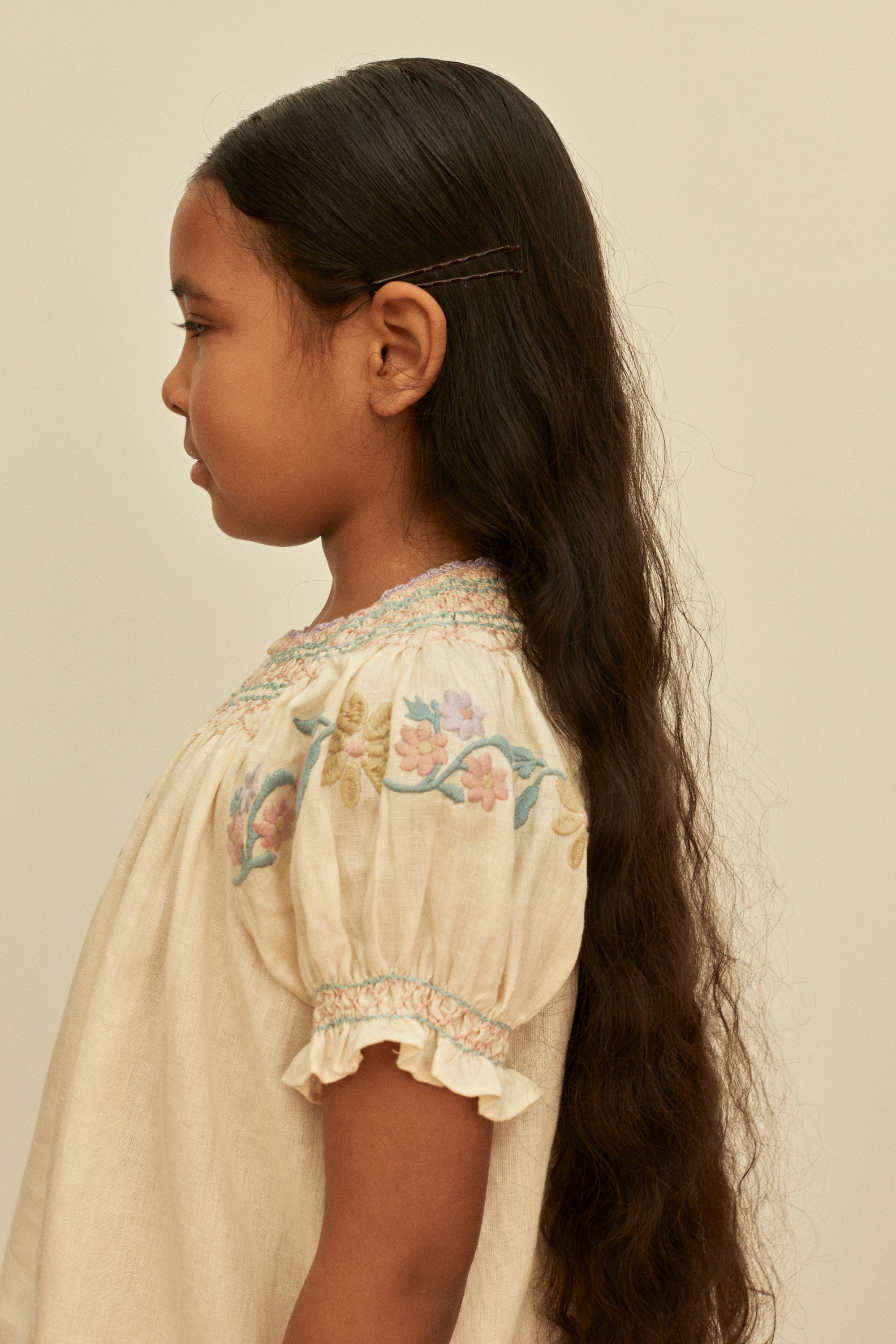APOLINA VERNA SMOCK DRESS - CREAM