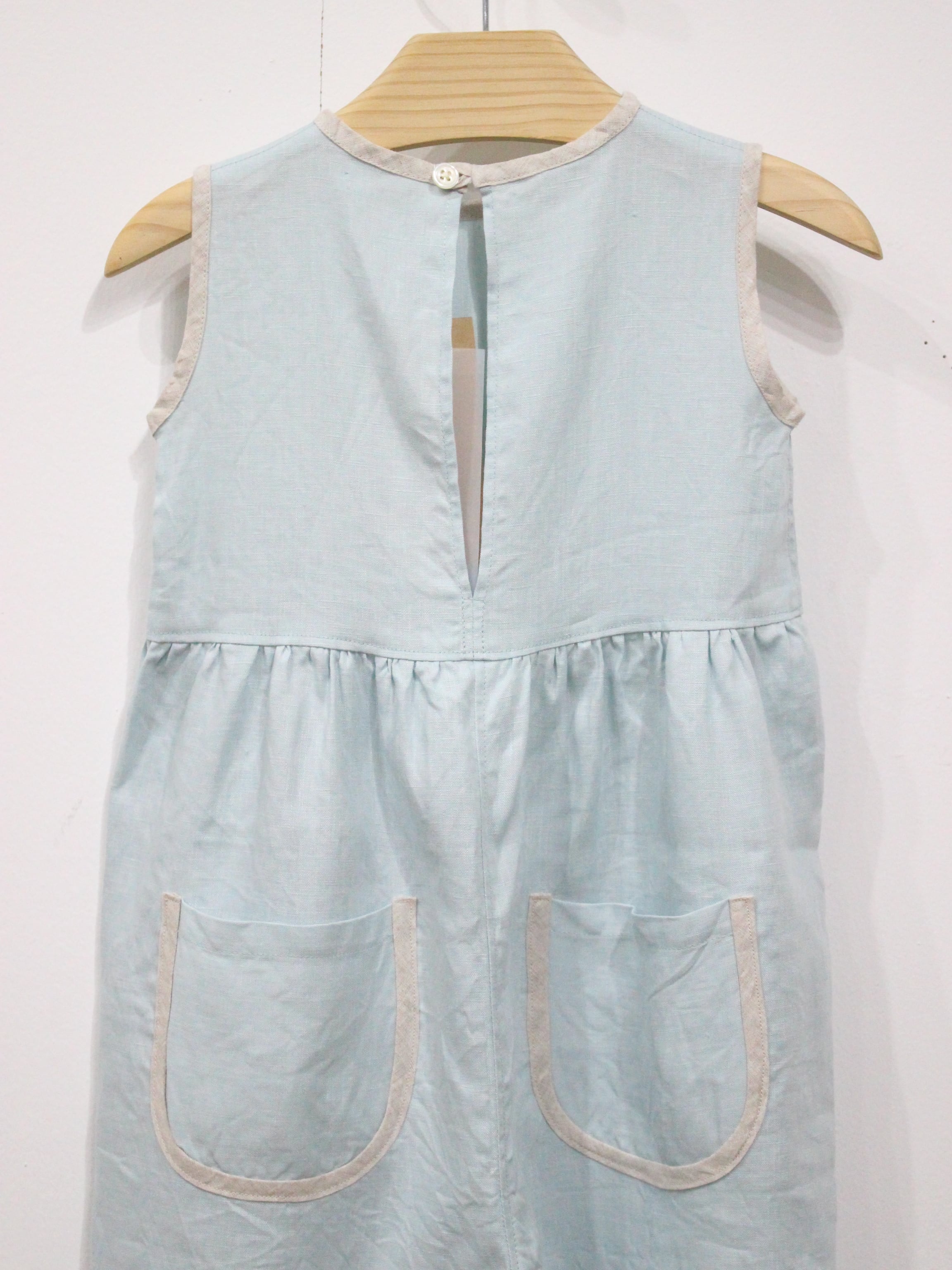 tiny tiny C Piping Jump suit クリームソーダ