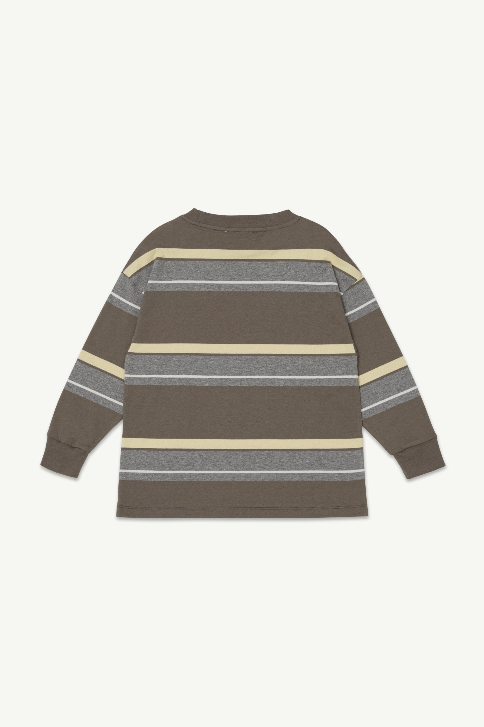 main story Band Tee Chocolate Melange Stripe
