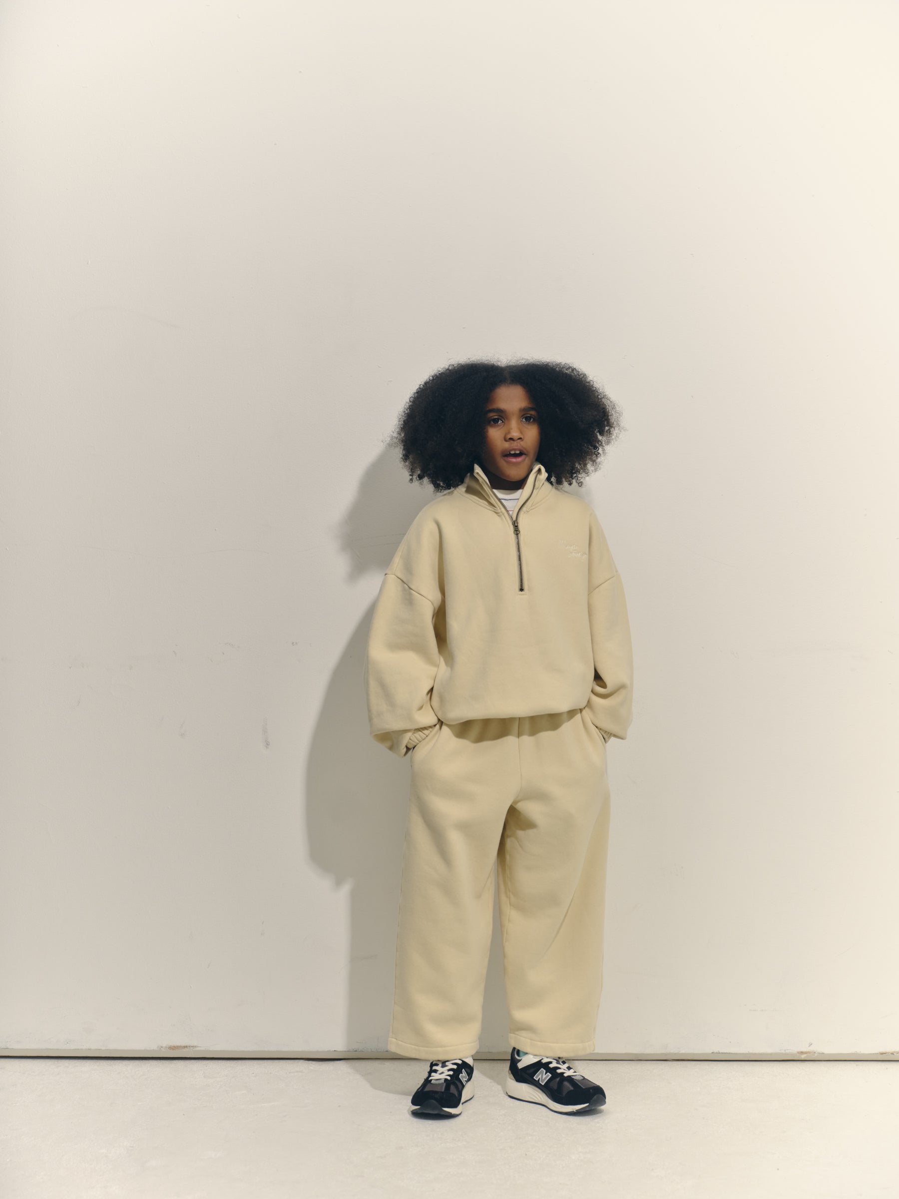 main story Half Zip Funnel Sweatshirt Tortilla