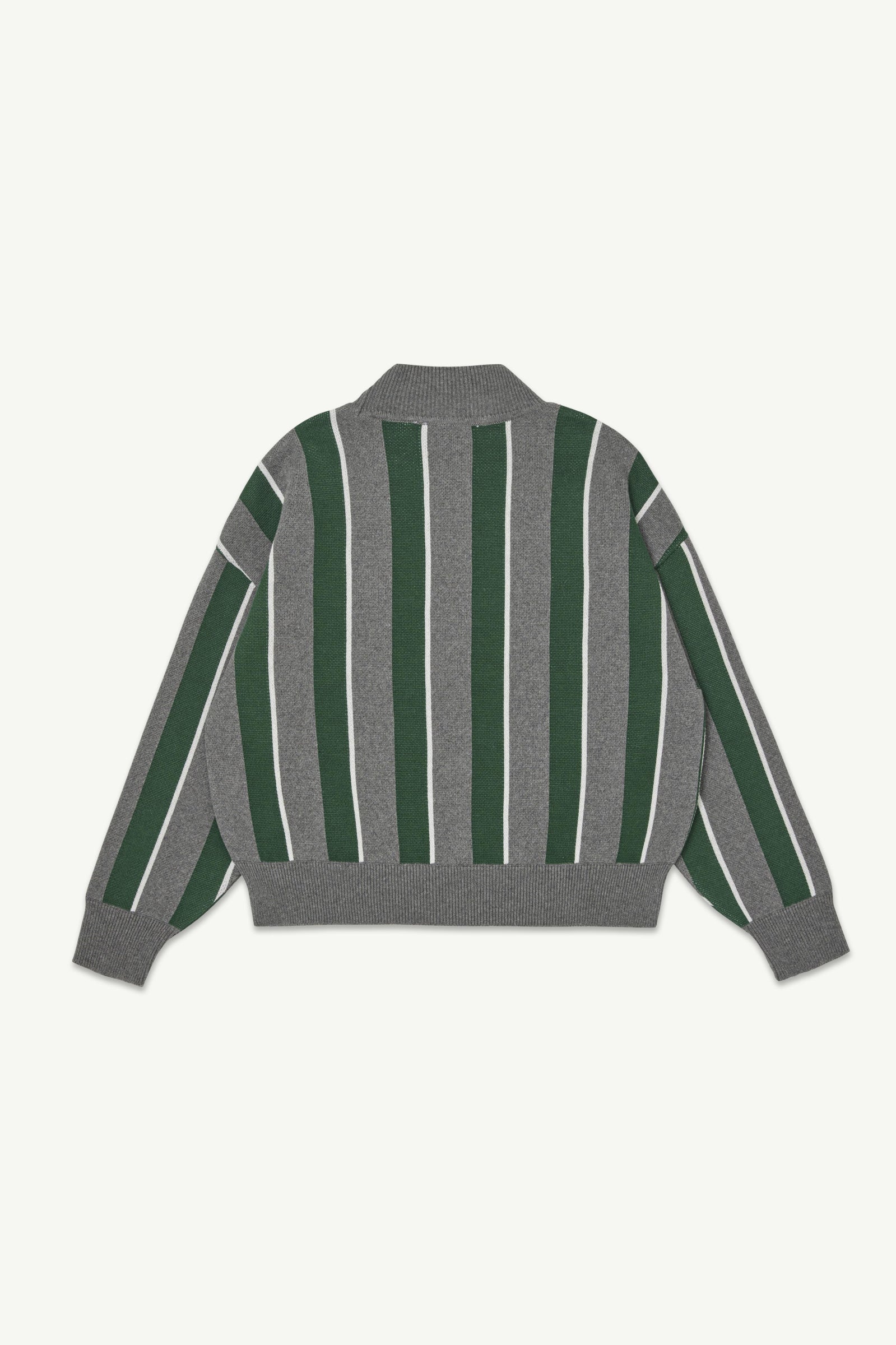 main story Sporty Knit Grey Melange Stripe