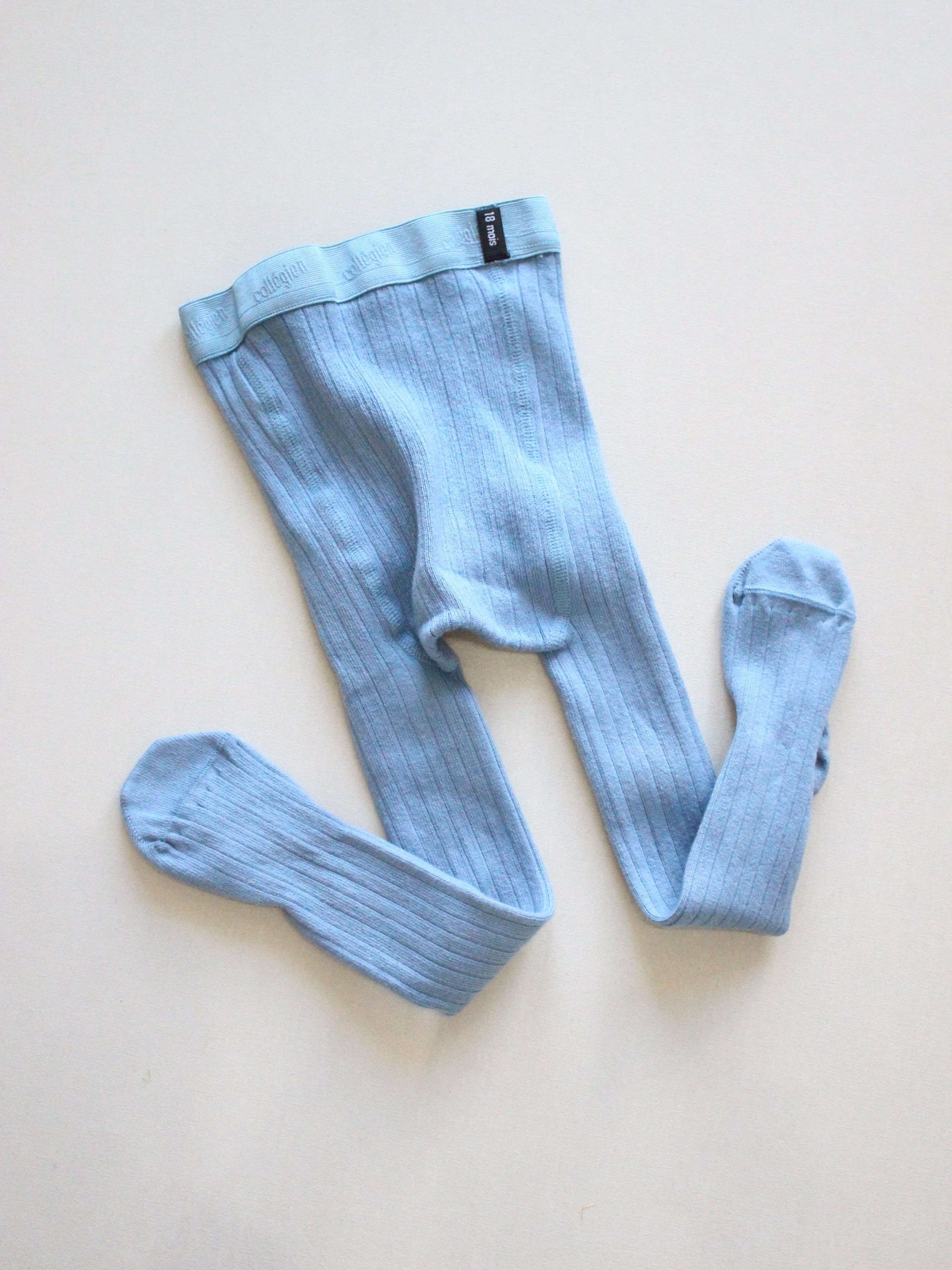 Apolina X collegien RIBBED TIGHTS Bleu Azur