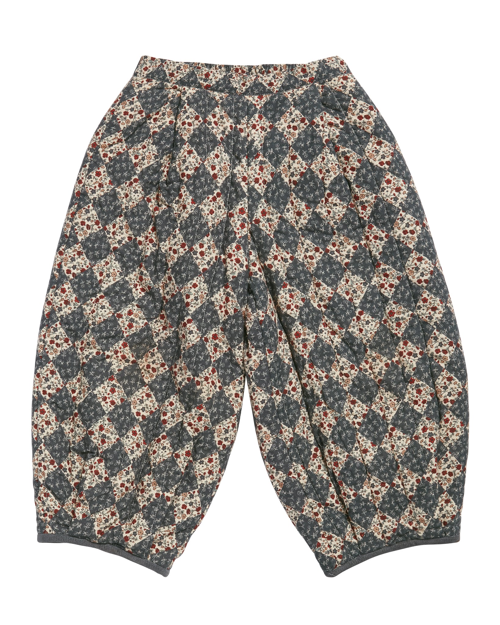 little cotton clothes Quilted Jessica Trousers Harlequin Floral