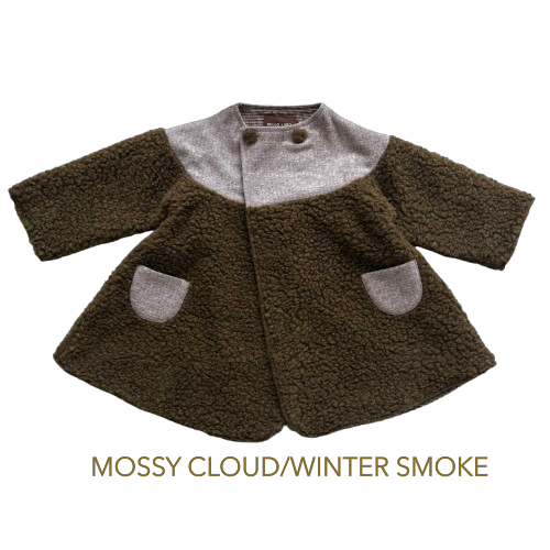 HELLO LUPO Duble Bell Coat - Mossy Cloud/Winter Smoke
