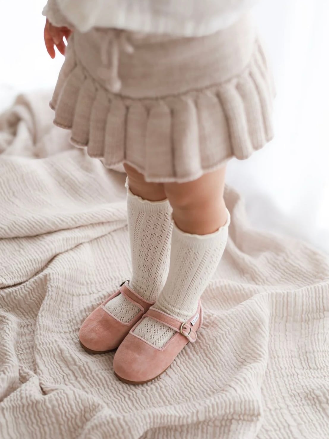 3elves 山羊革 スエード ワンストラップシューズ 桜ピンク