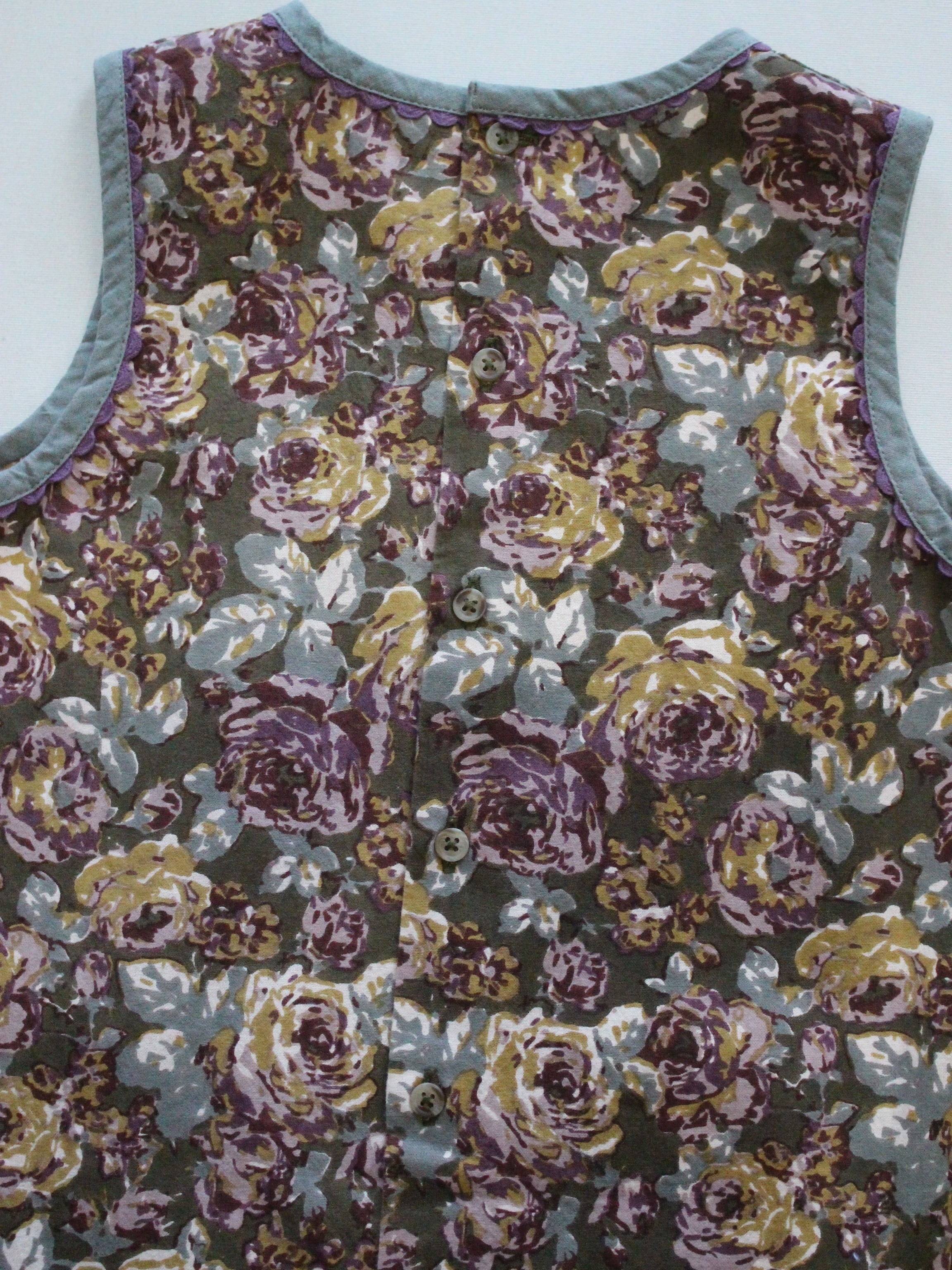 little cotton clothes Holly Romper Velvet in Juniper