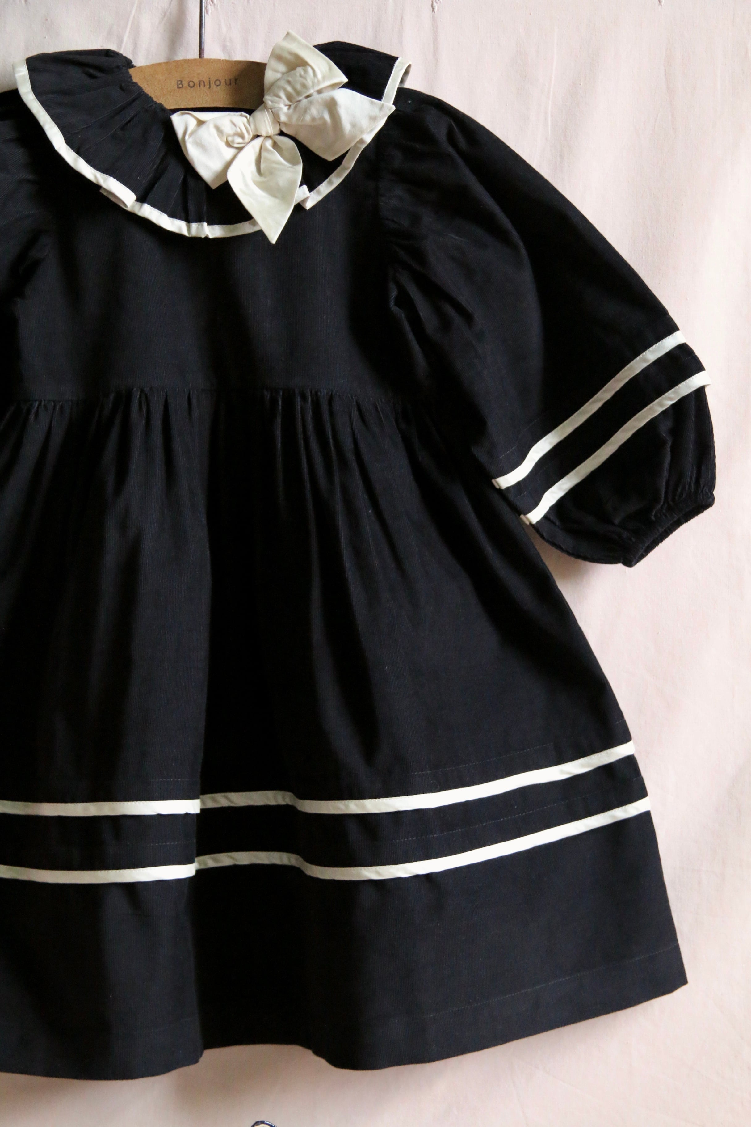BONJOUR DIARY Dress black baby cord
