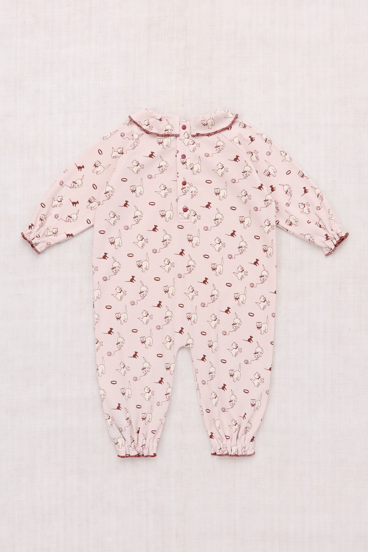 Misha & Puff   BABY PIERROT ONESIE (CANDYFLOSS CAT & MOUSE)   26wi Drop1