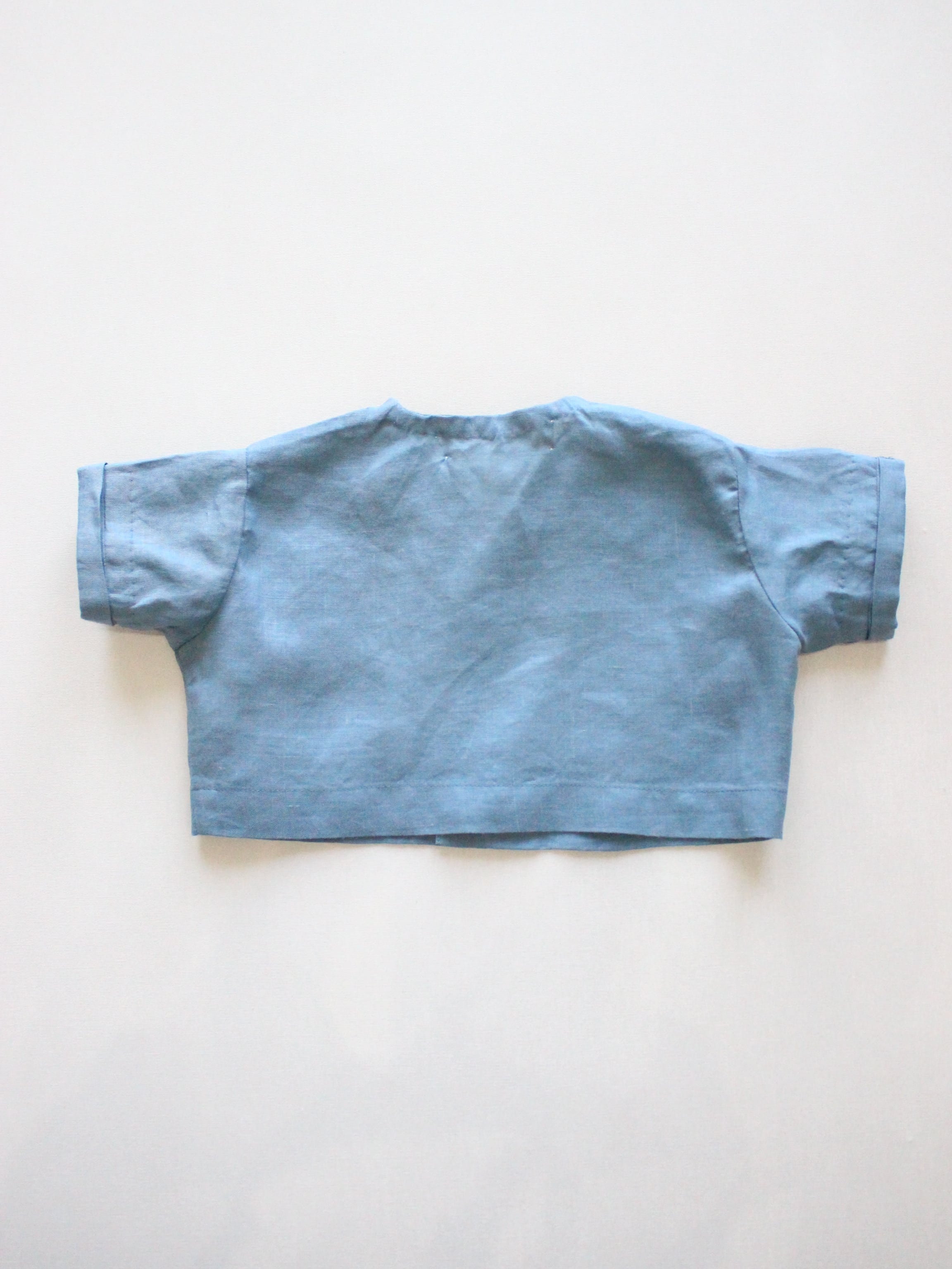 Misha & Puff Seaside Button Top Blueslate Baby