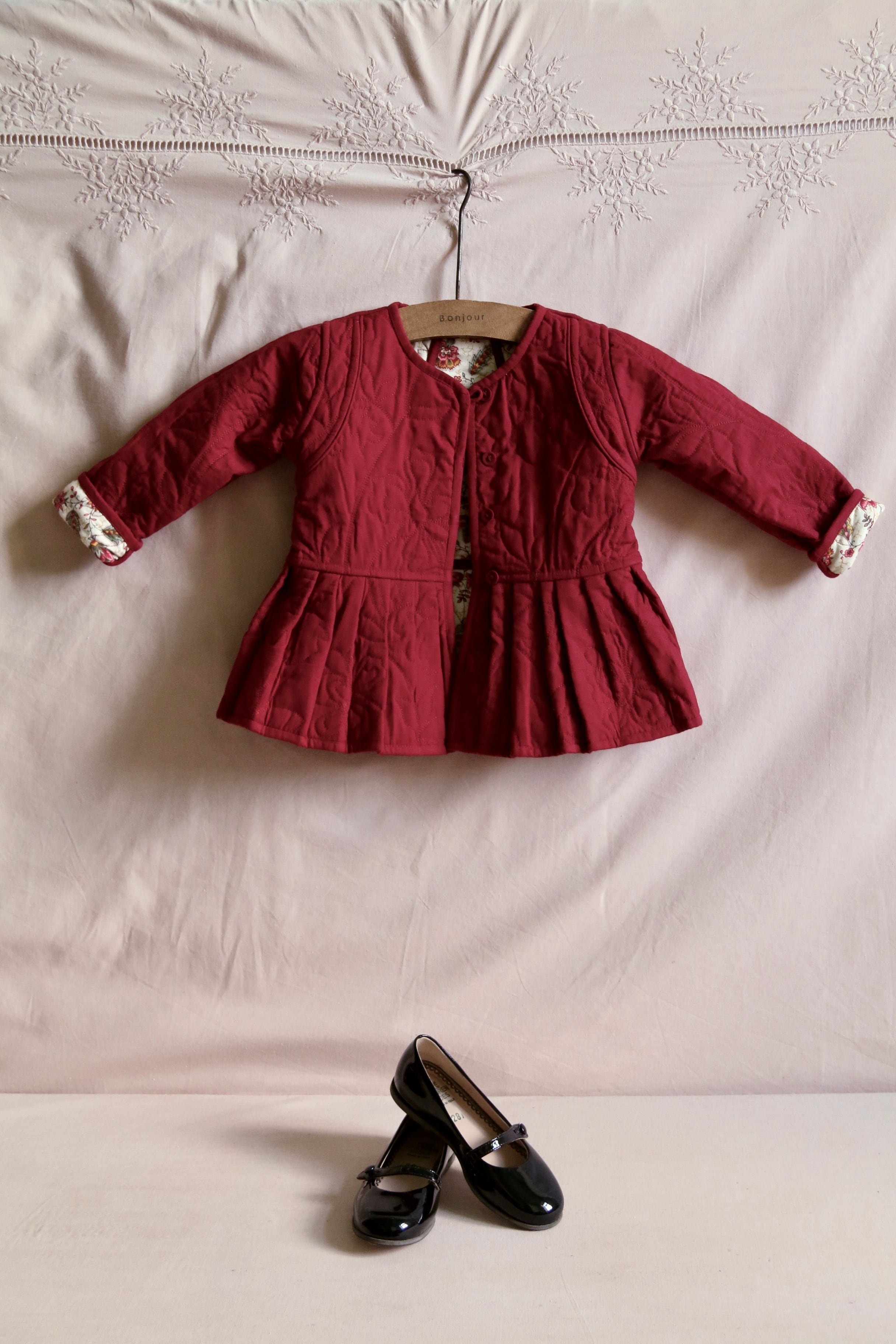 BONJOUR DIARY  Quilted jacket Aline print