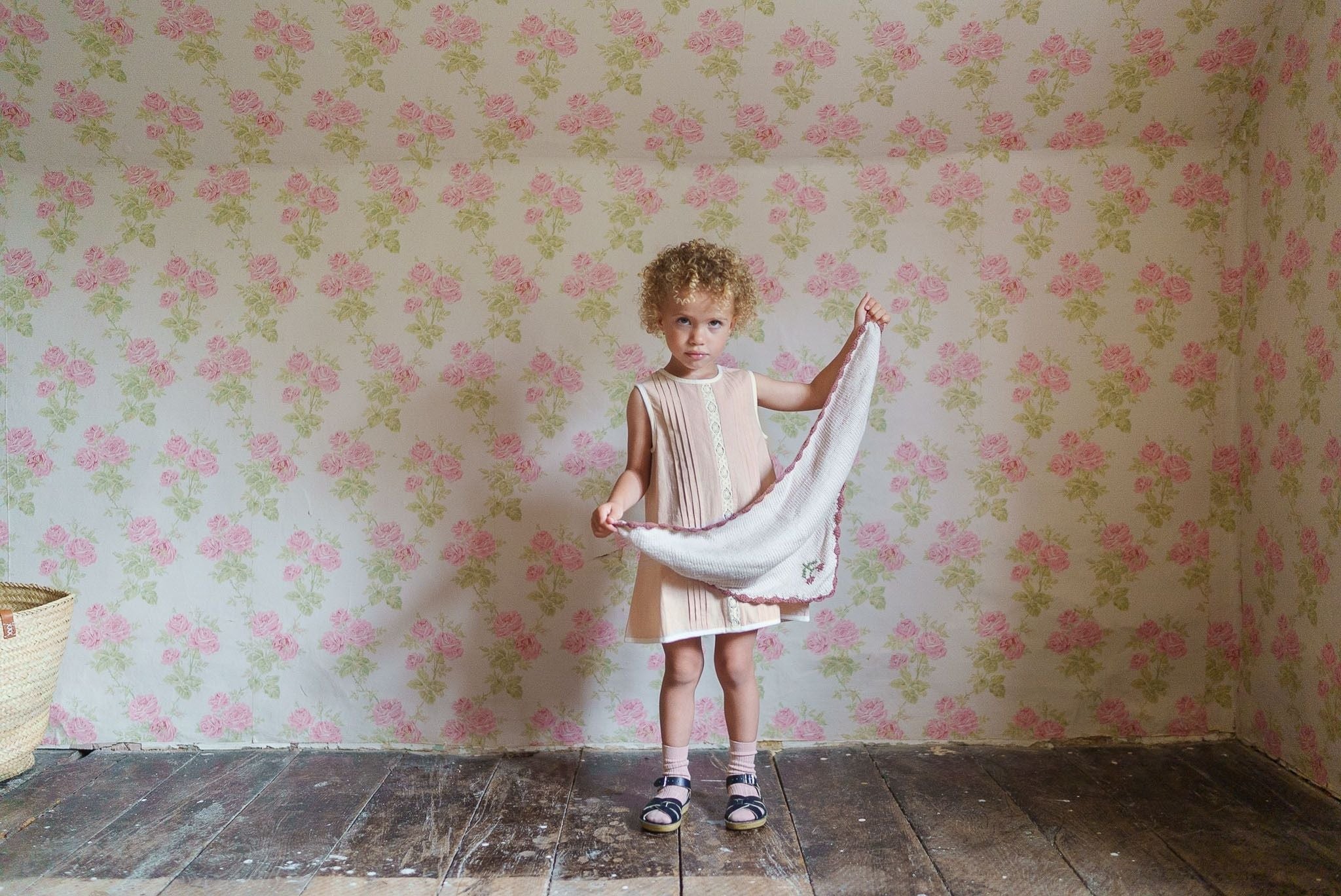 little cotton clothes  Hannah Dress in powder