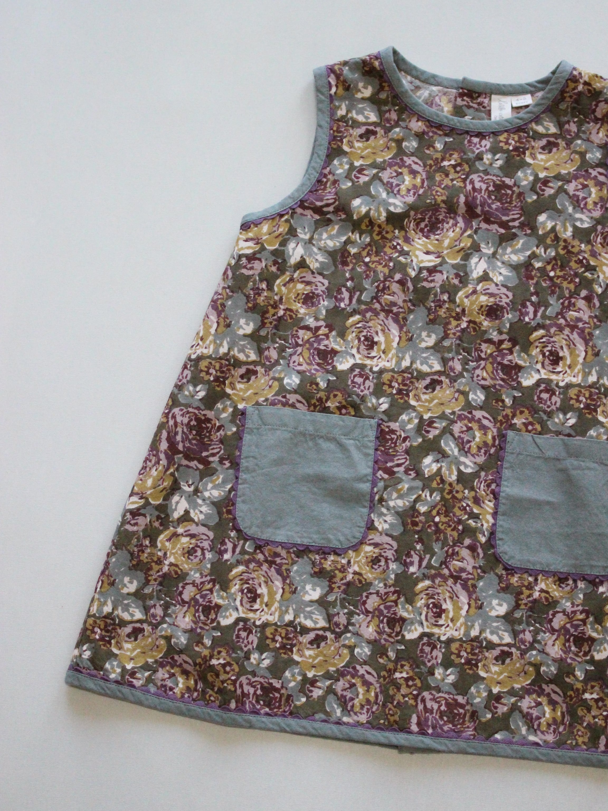 little cotton clothes Holly Romper Velvet in Juniper