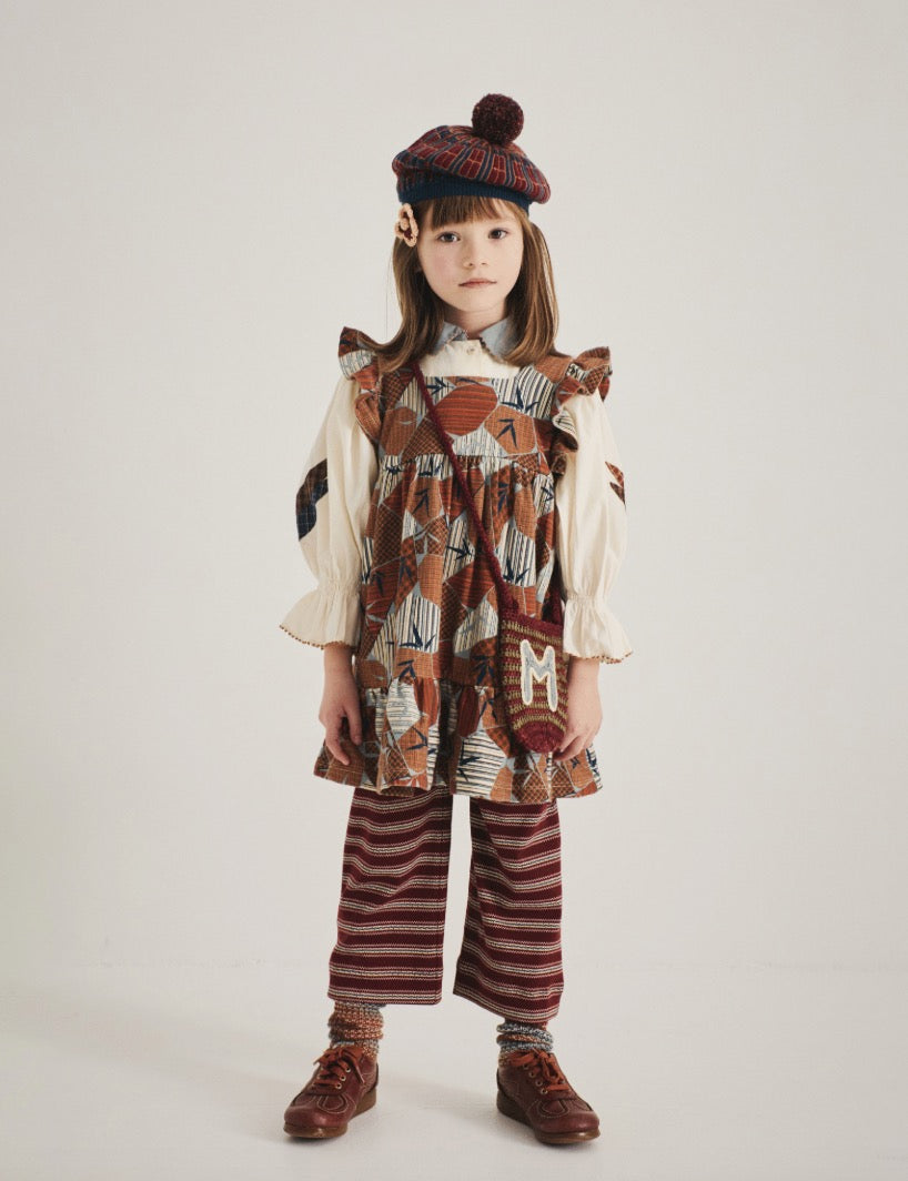 Misha & Puff　RUFFLE SLEEVE DRESS (ROSE GOLD KYOTO)　26aw Drop1