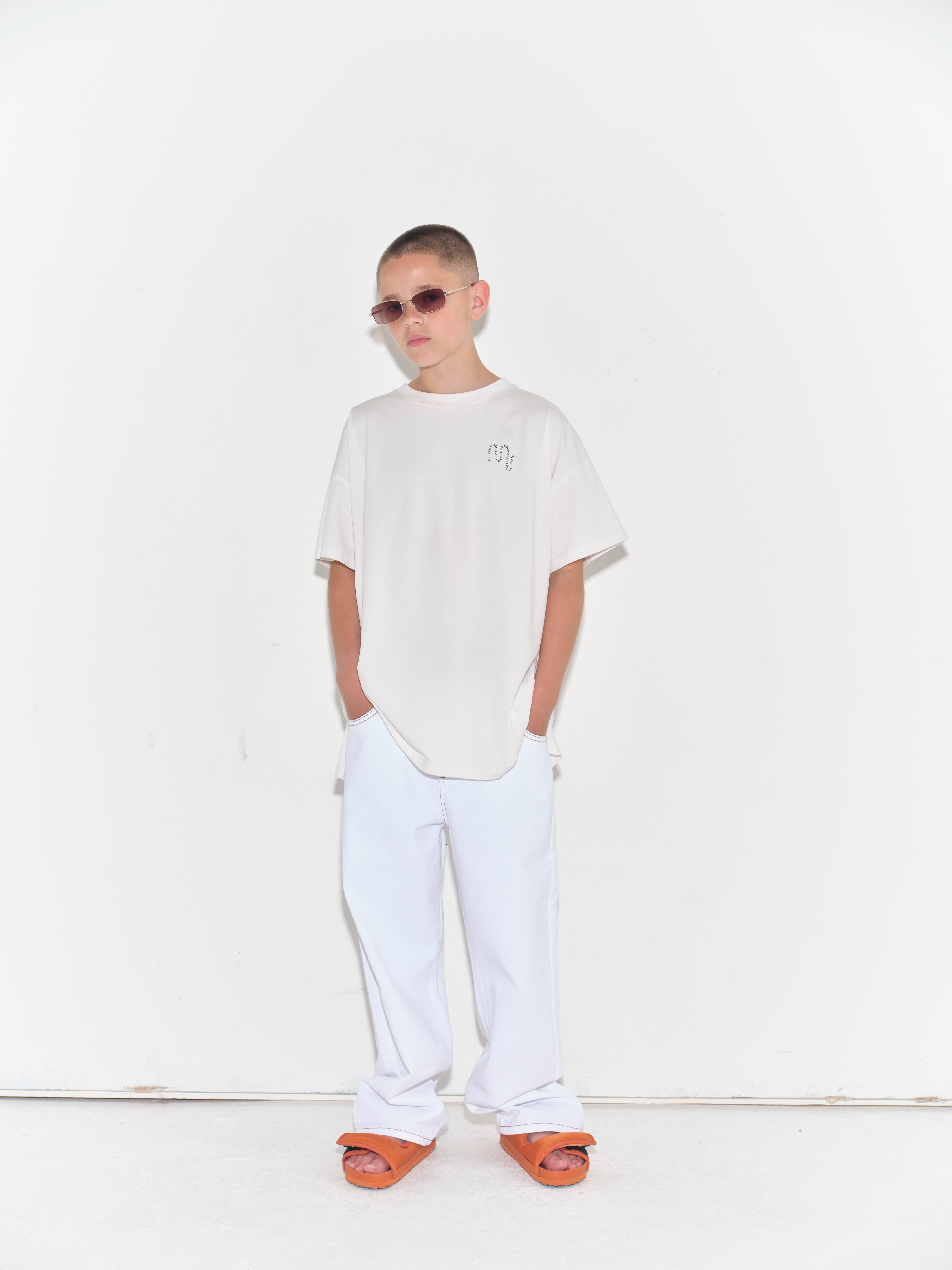 main story　Oversized Tee  Blanc