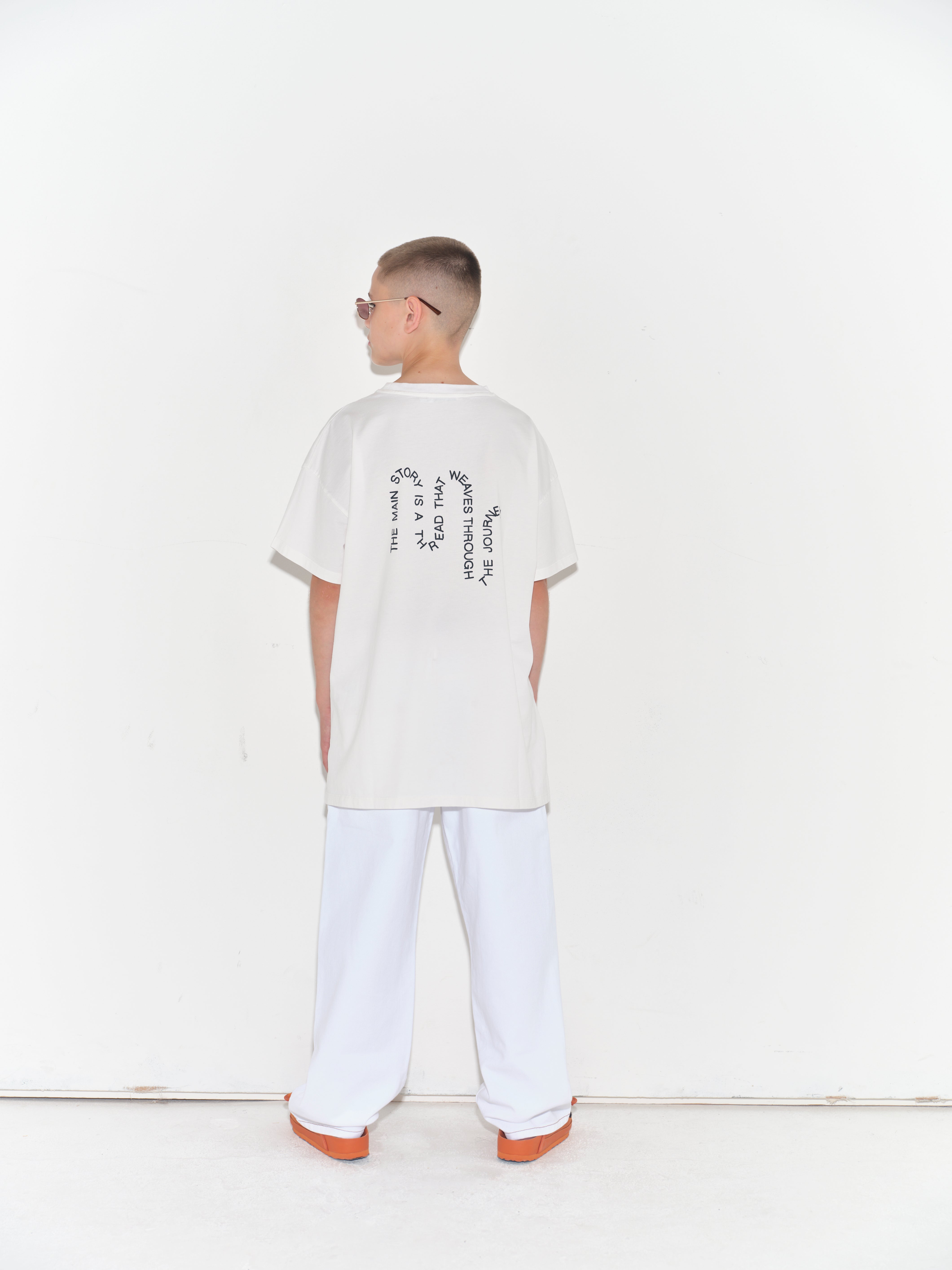 main story　Oversized Tee  Blanc