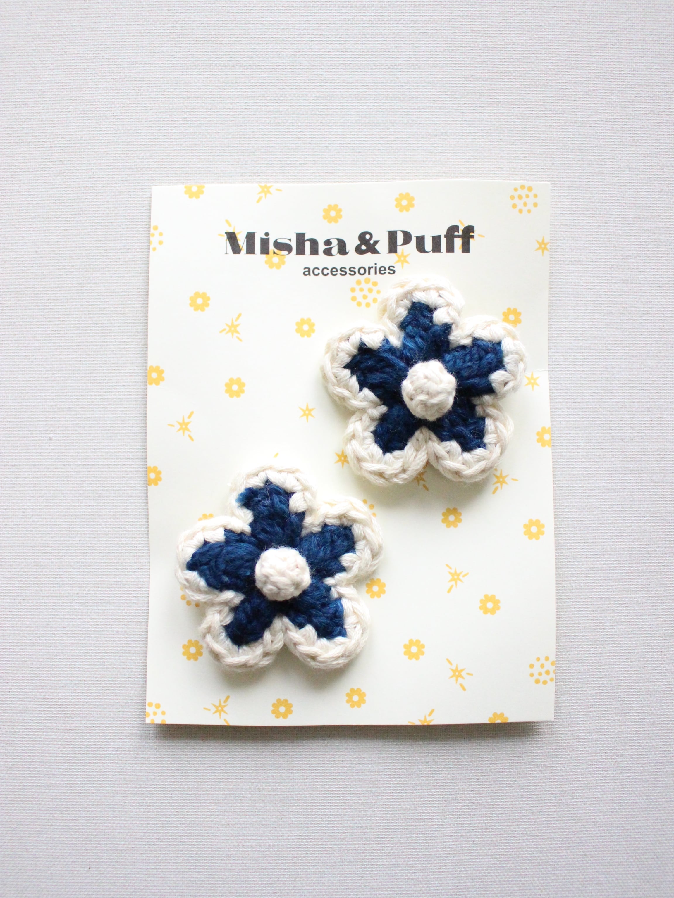 Misha & Puff Medium Flower Clip Set/ Celestial