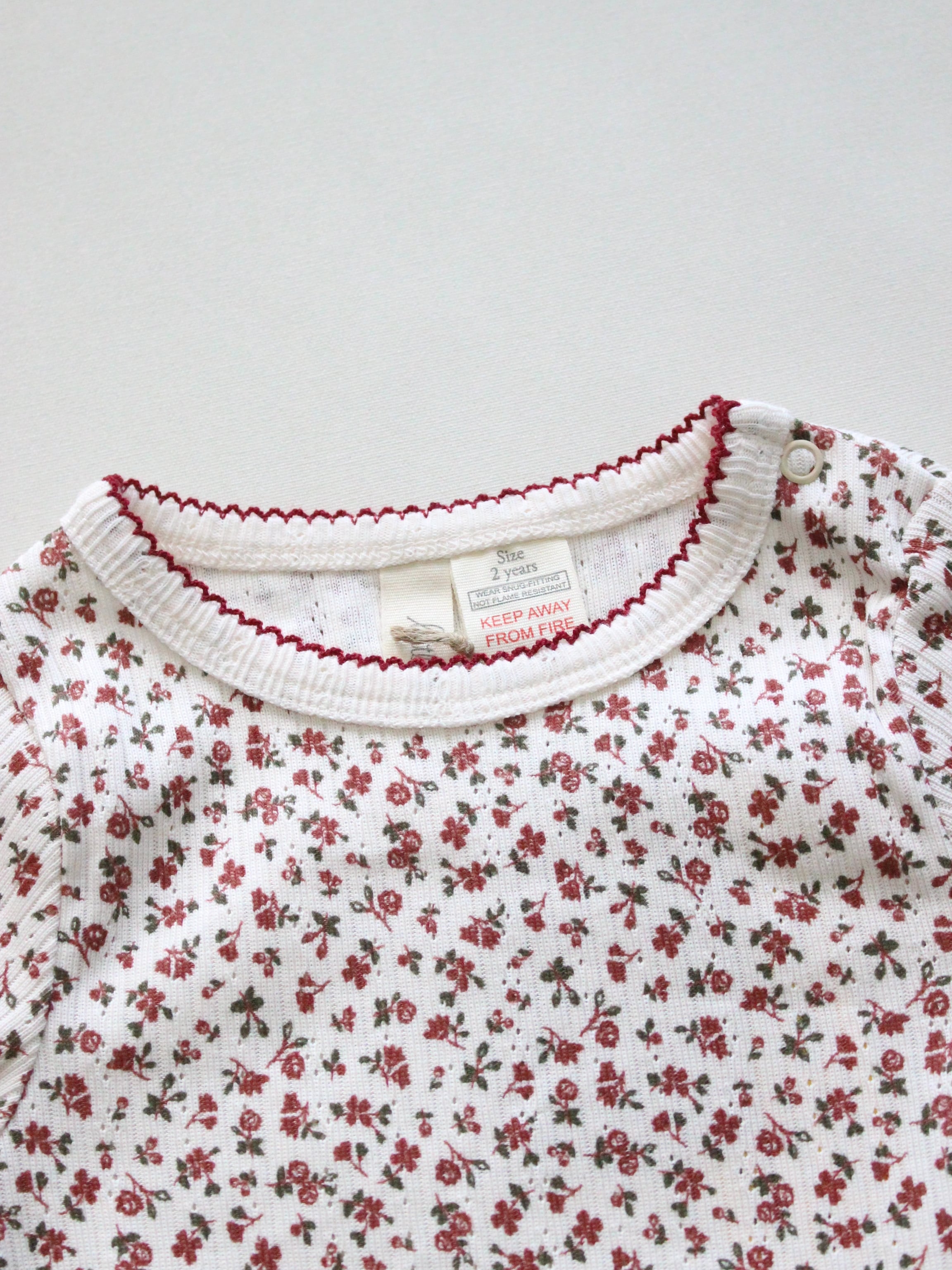 little cotton clothes Pointelle Pyjamas Posy Floral