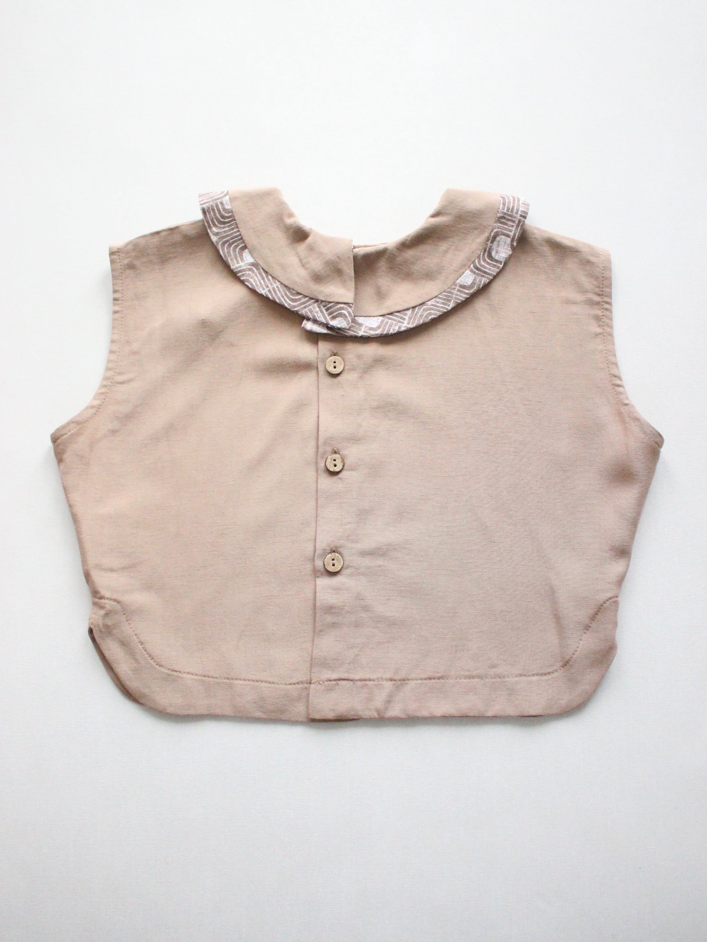 HELLO LUPO OLIVER SLEEVELESS - NOCCIOLA/CHOCO PARFAIT