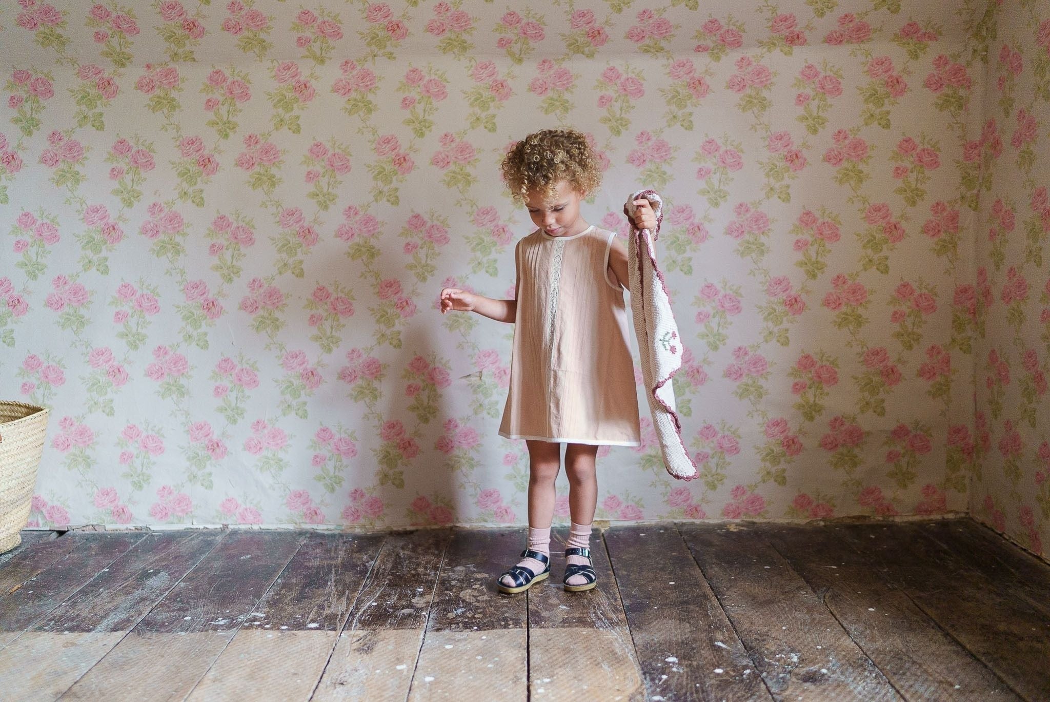 little cotton clothes  Hannah Dress in powder