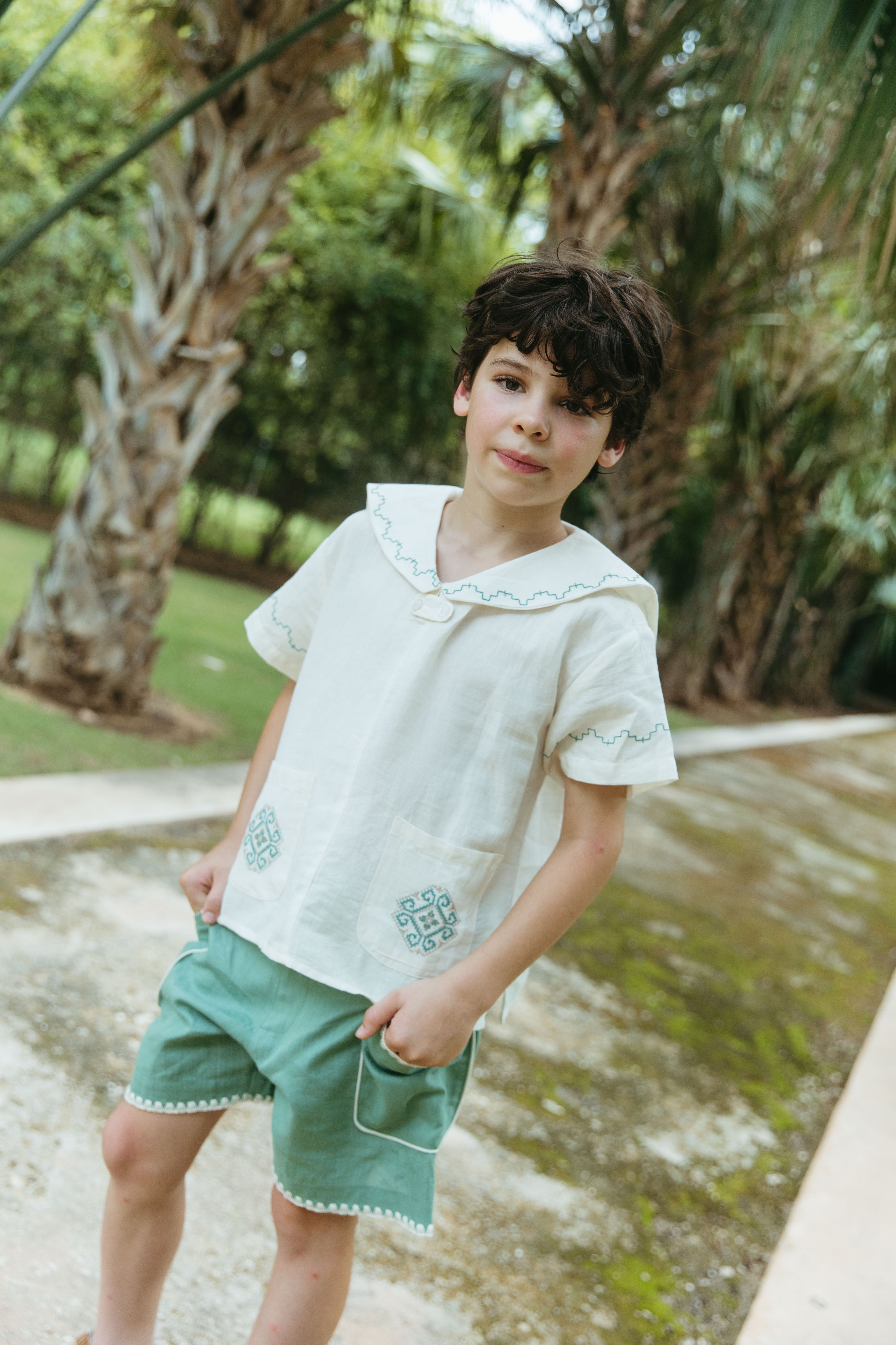 LALi  Sailor Shirt in Antique White